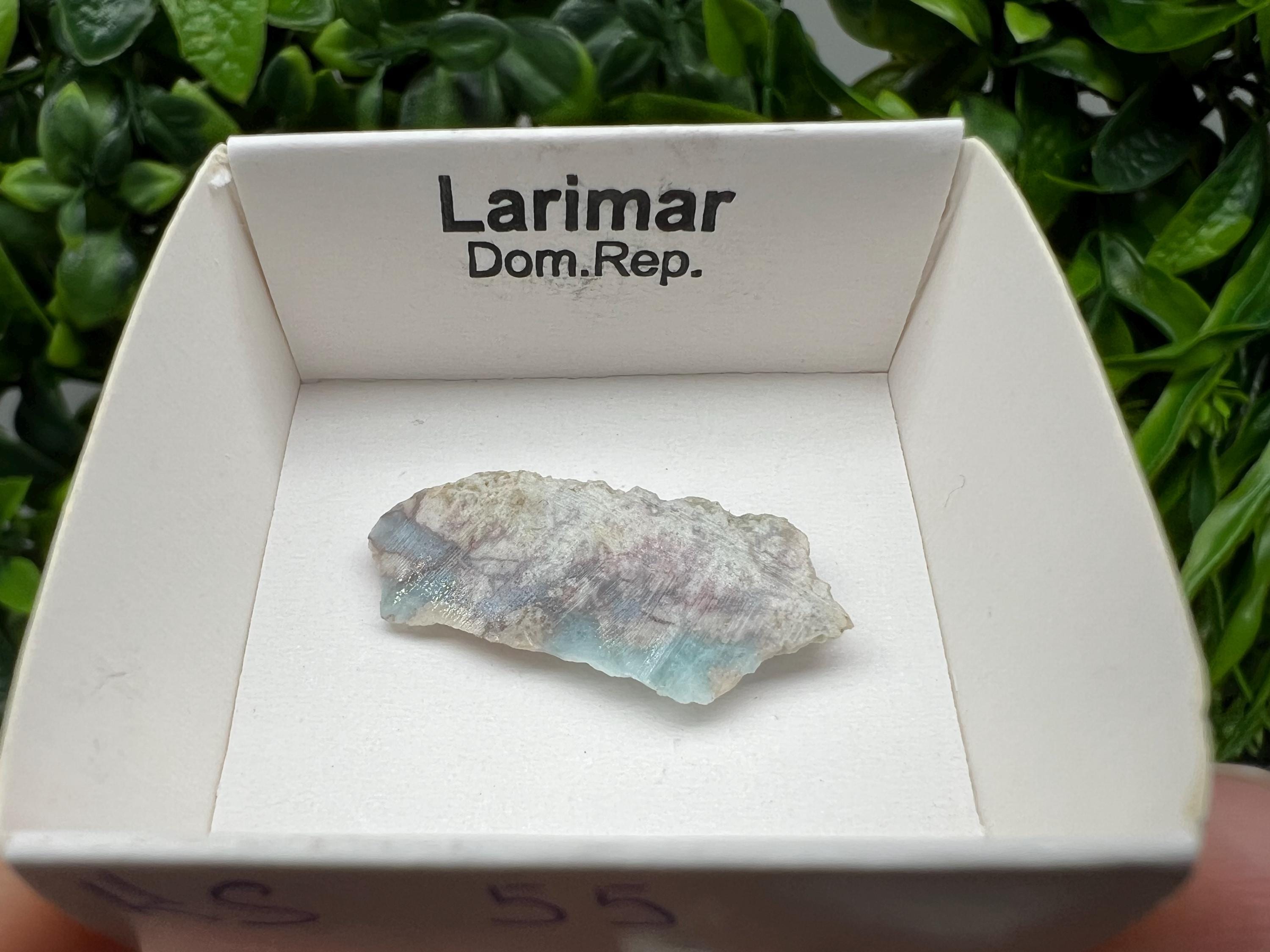 Rare Raw Larimar Specimen: Dom. Rep. Crystal (30/15mm)