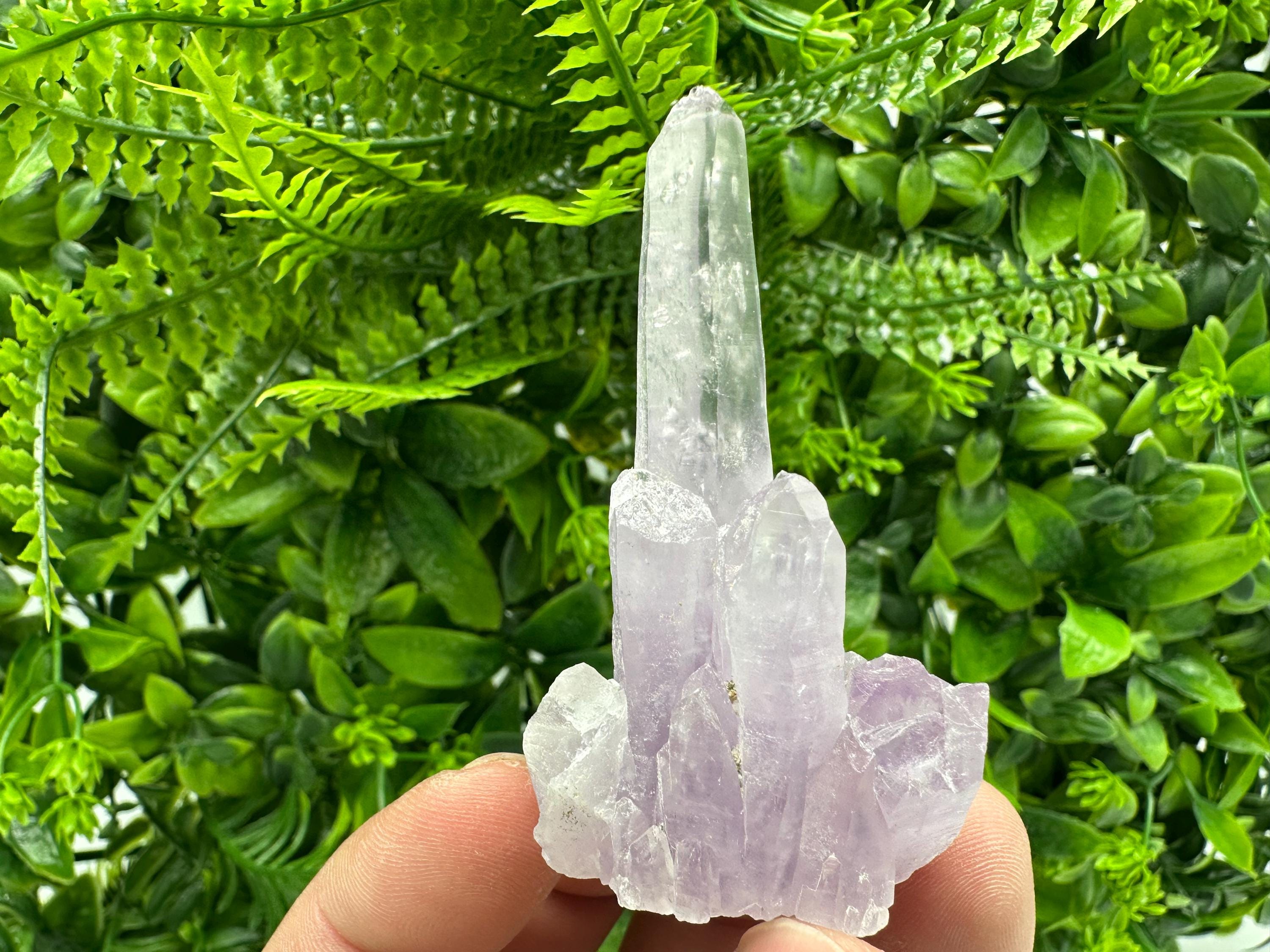 Phantom Amethyst Crystal, Cérusite Mineral Specimen