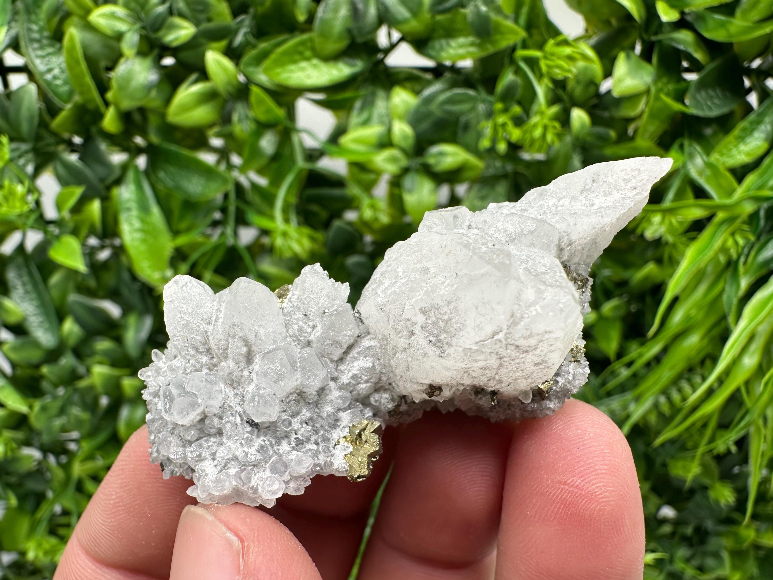 Chalcopyrite on Quartz, Bulgaria Mineral Specimen, Home Decor Stone