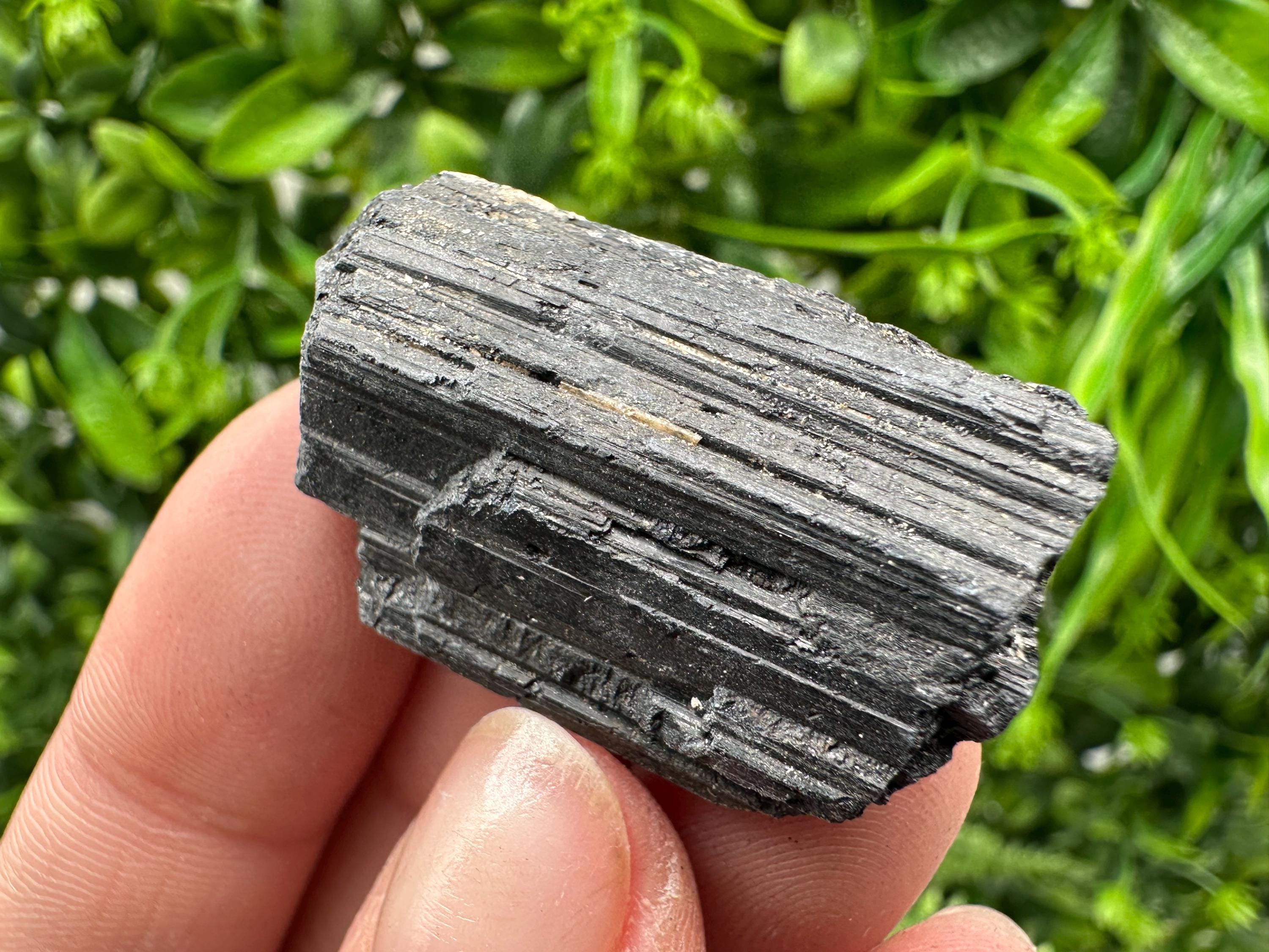 Natural Black Tourmaline Crystal – Raw Protective Stone, Healing Crystal, Grounding Mineral Gift