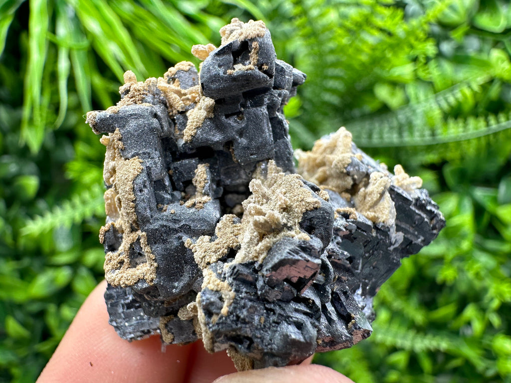 Shiny Galena Cluster with Siderite and Quartz, Bulgaria Mineral Specimen