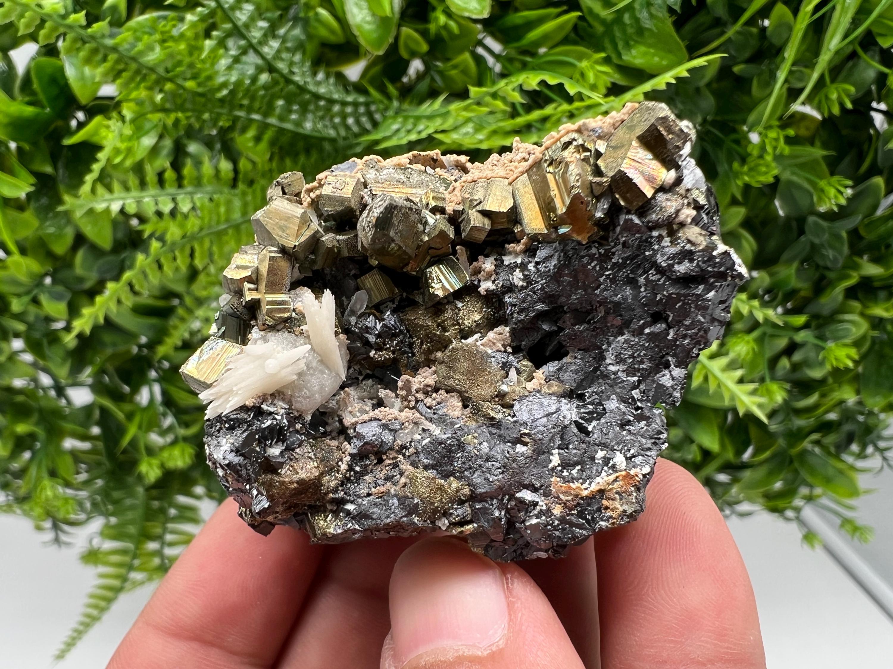 Rainbow Pyrite Siderite Mineral Specimen: Madan Bulgaria Home Decor Stone