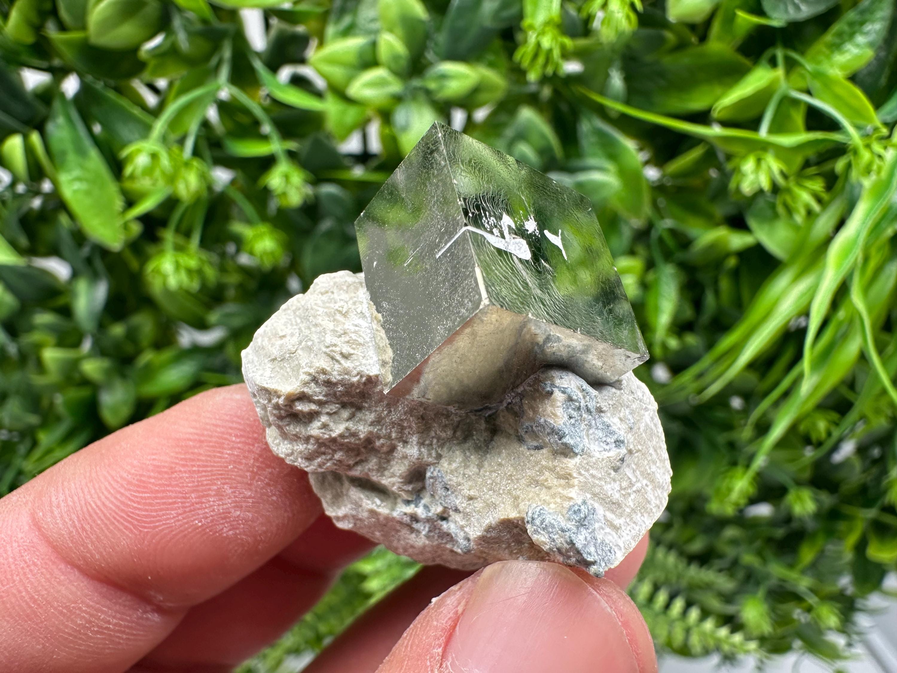 Large Pyrite Cube on Matrix, Navajun Spain, Home Decor Stone