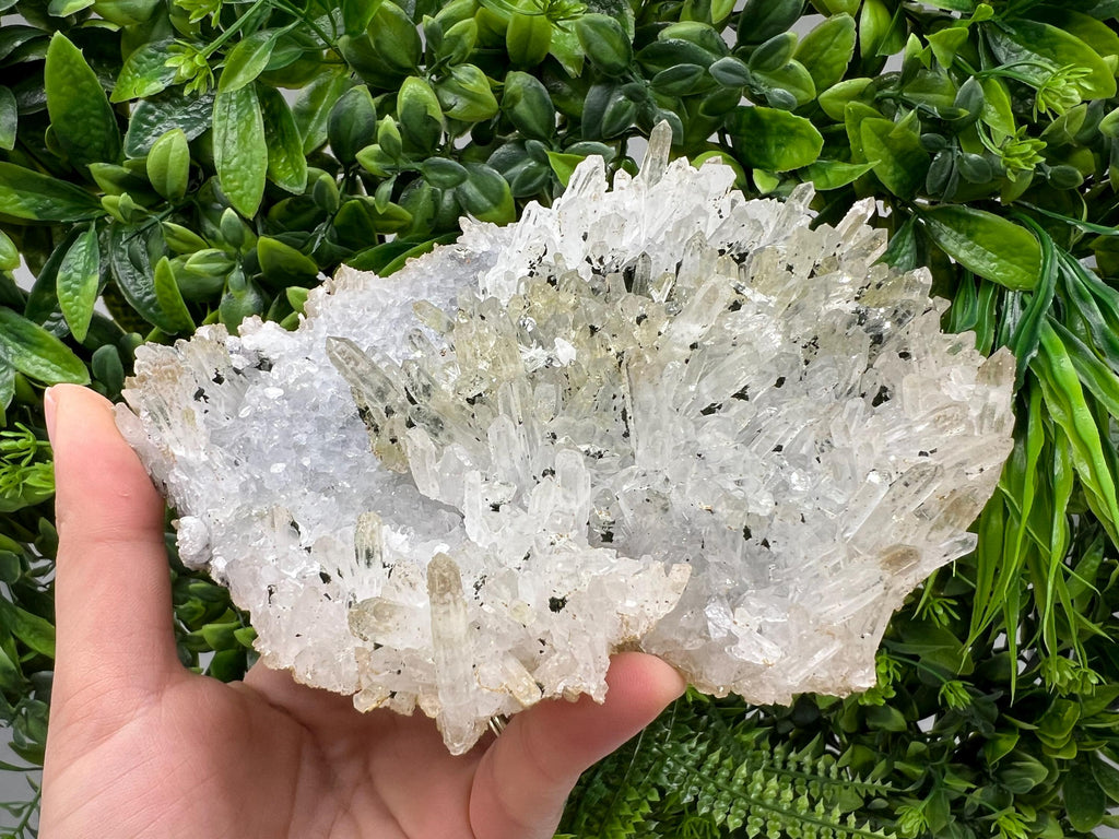 Lovely specimen Green Quartz inclusions Chlorite and Sphalerite/ Natural minerals/ Souvenir crystal gift minerals famous 9th September/Madan