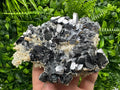 Skeletal Galena, Sphalerite, Quartz, and Calcite Mineral Specimen