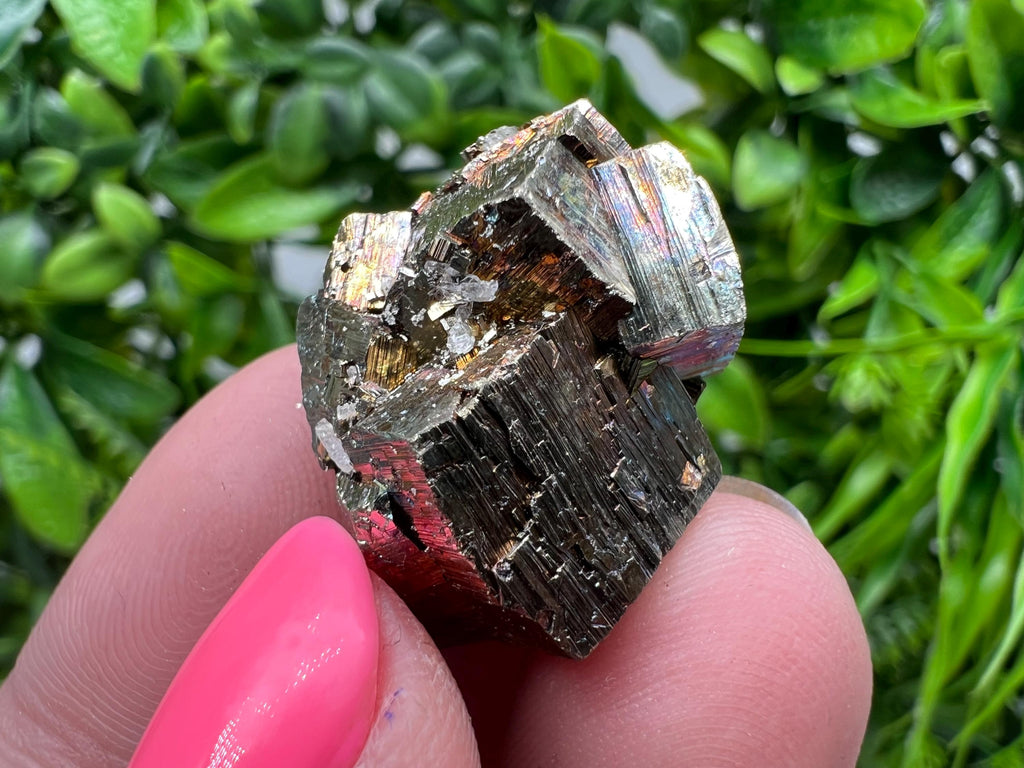 Wonderful Rainbow Pyrite whit Calcite,natural minerals souvenir Crystal,collection stone,rare minerals,home decor,Borieva Bulgaria