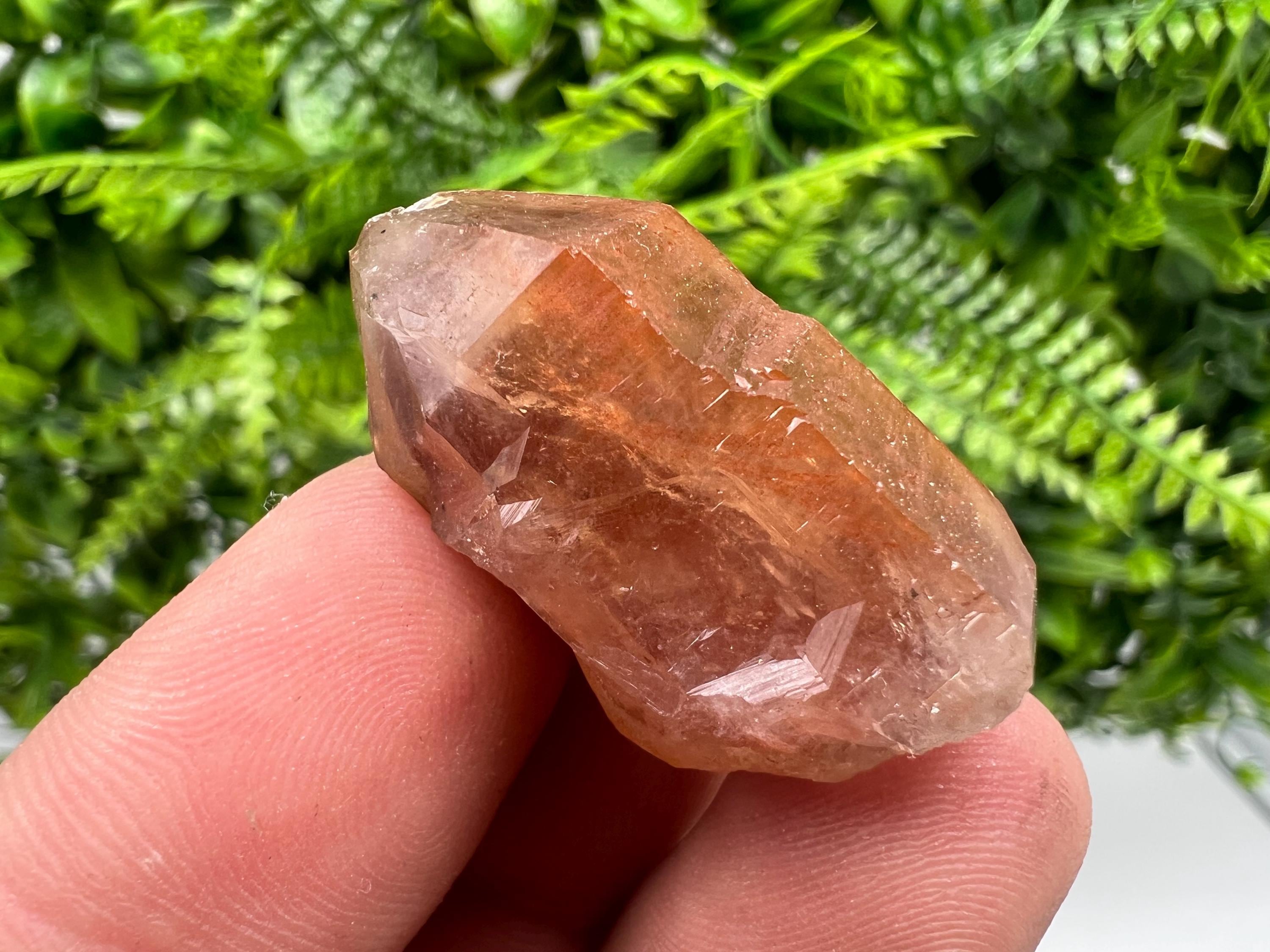 Red Hematite Phantom Quartz, Morocco Mineral Specimen
