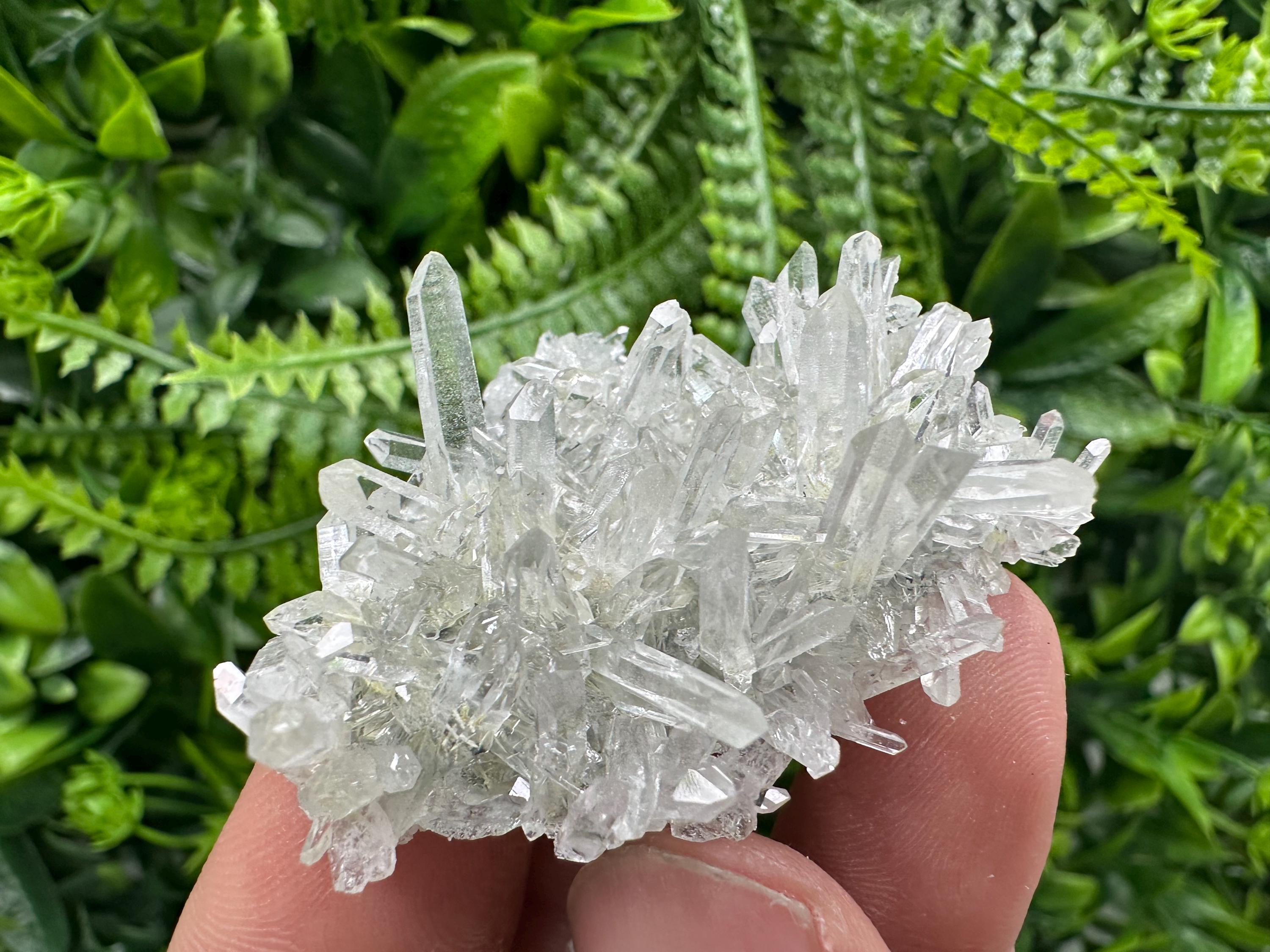 Transparent Quartz Cluster, Borieva Mine Mineral Specimen, Home Decor