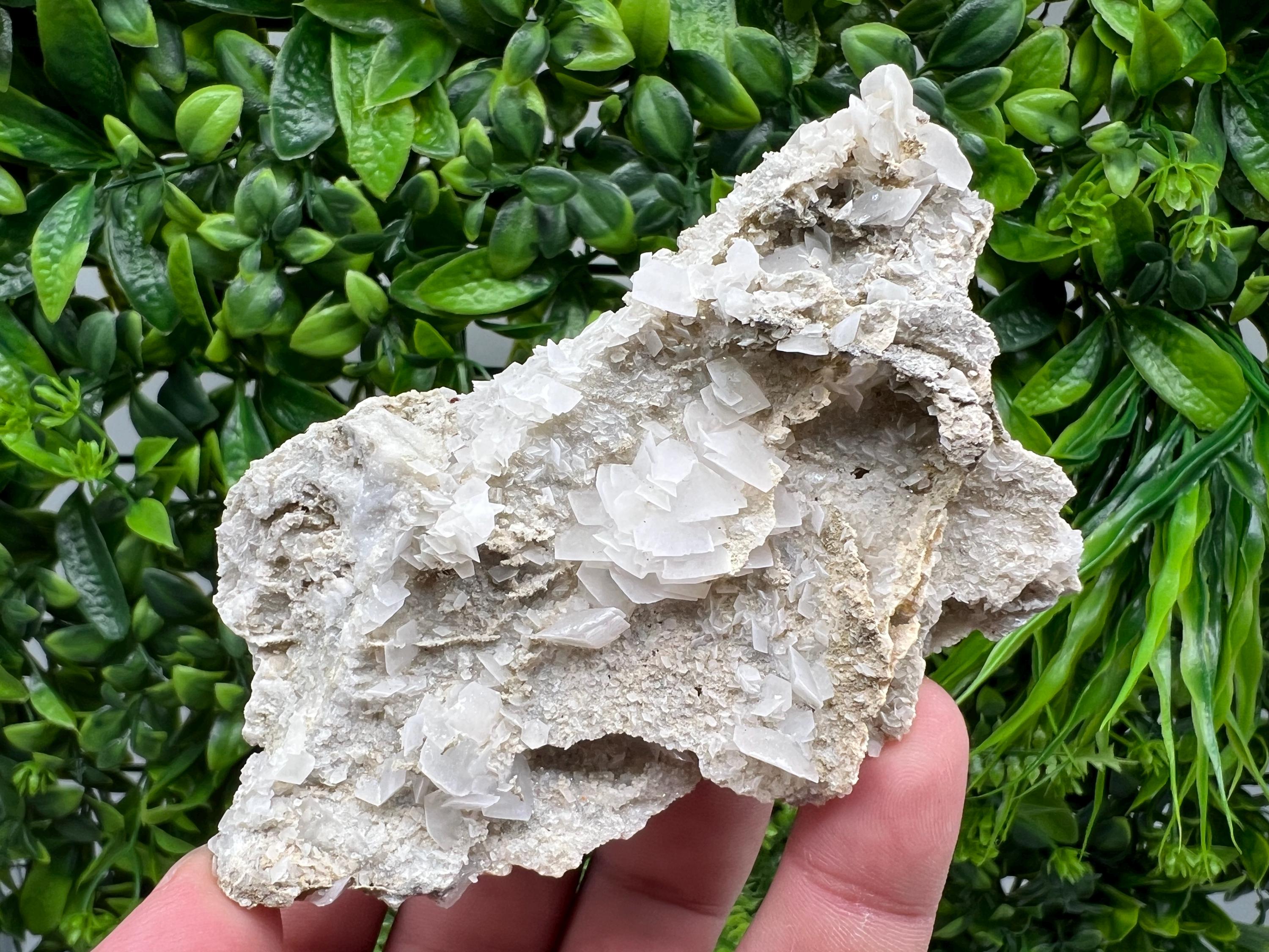 Calcite on Chalcedony, Bulgarian Mineral Specimen, Home Decor Stone