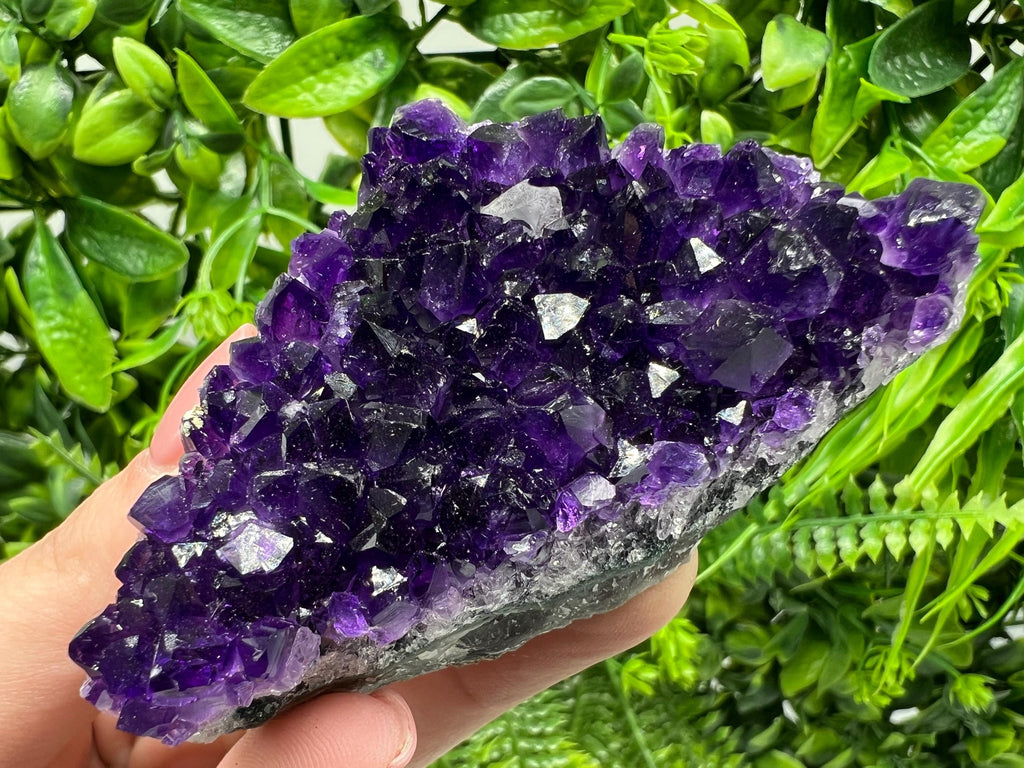Uruguay Amethyst Crystal: Purple Quartz Home Decor, Energy Stone