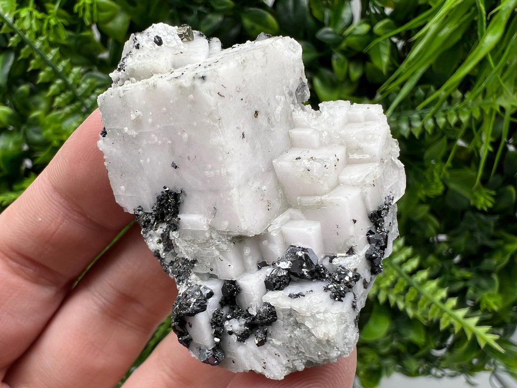 Incredible Mirror Galena on Mangano Calcite from Borieva mine,Bulgaria,natural mineral specimen,home decor stone,rare crystal,geology,gift