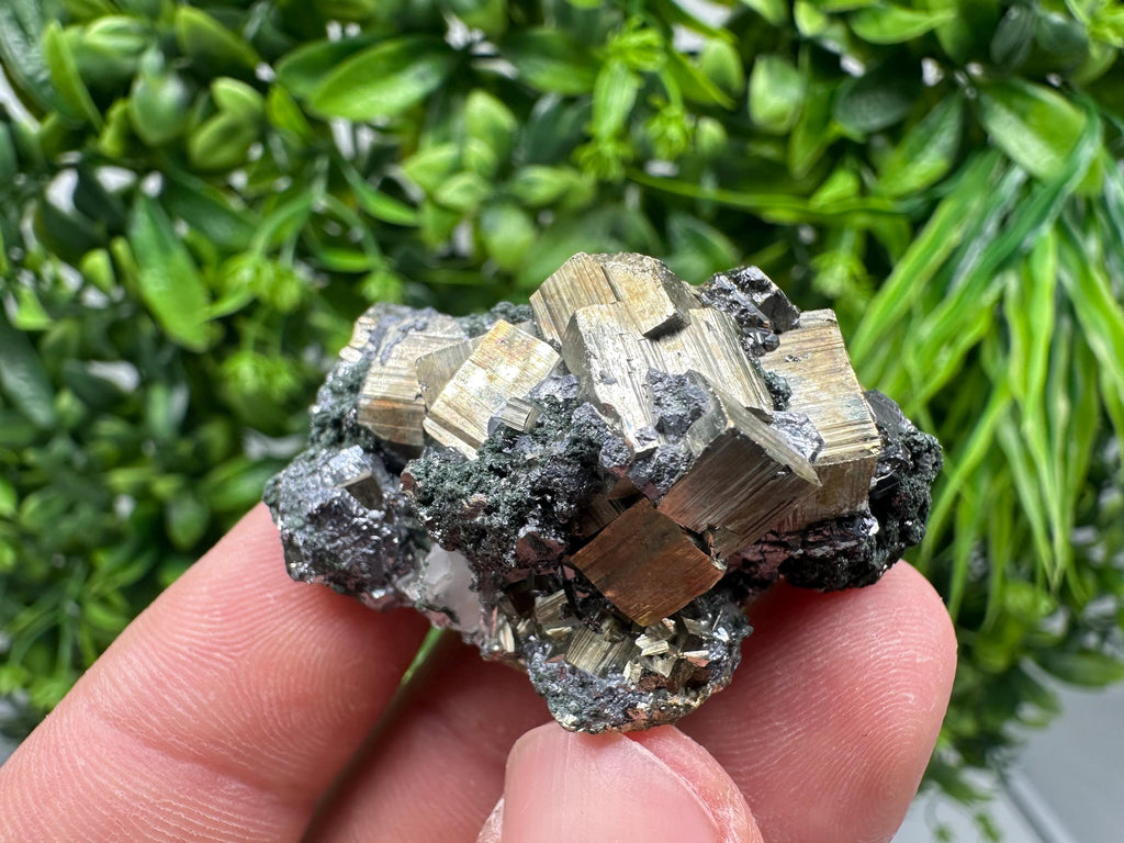 Rainbow Pyrite Siderite Mineral Specimen: Madan Bulgaria Collectible