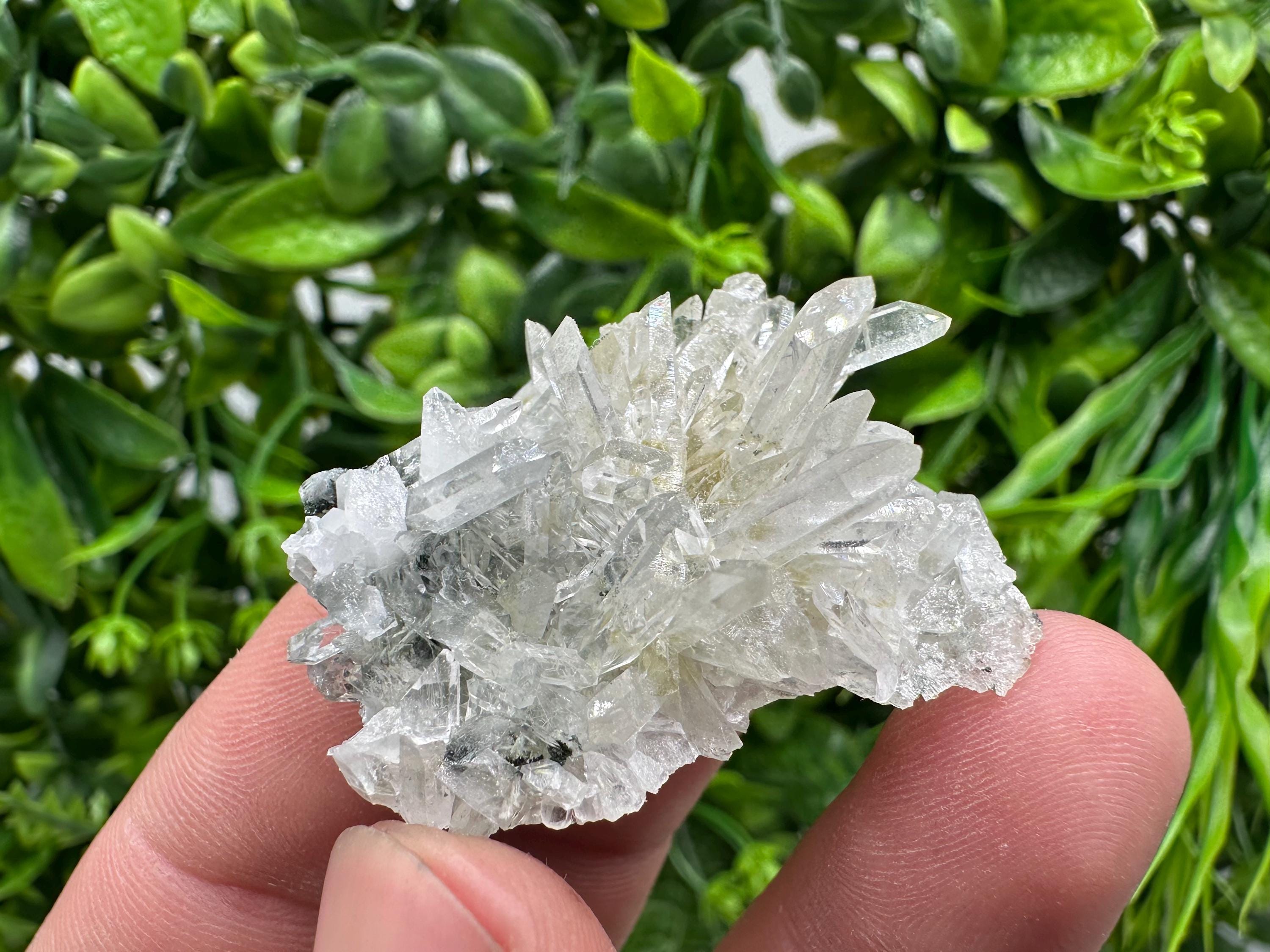 Transparent Quartz on Chlorite Matrix, Borieva Mine Mineral Specimen