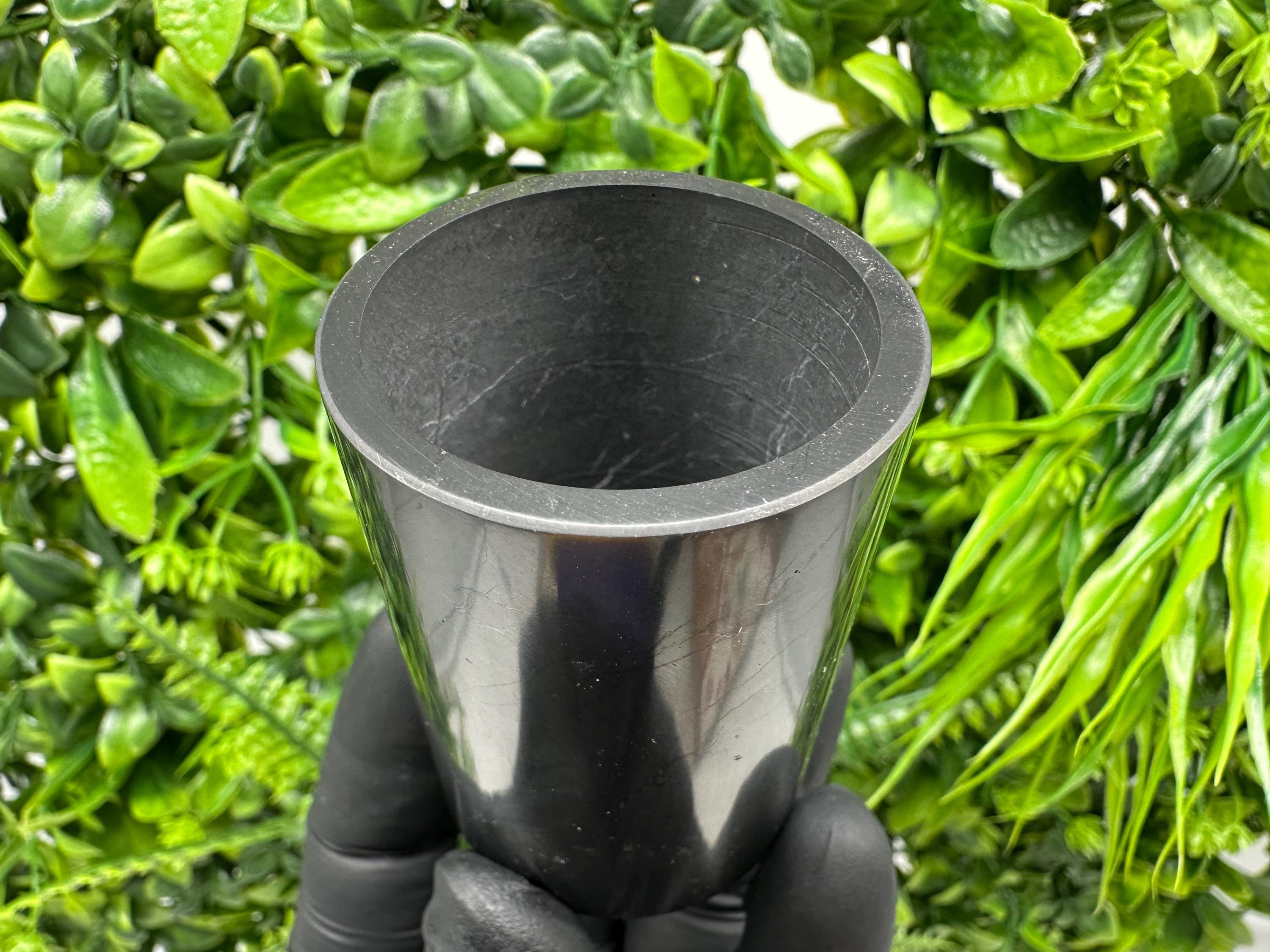 Polished Shungite Cup (60mm): Chakra Healing Stone