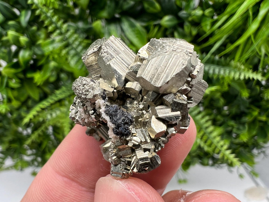 Wonderful Rainbow Pyrite whit Calcite,natural minerals souvenir Crystal,collection stone,rare minerals,home decor,Borieva Bulgaria