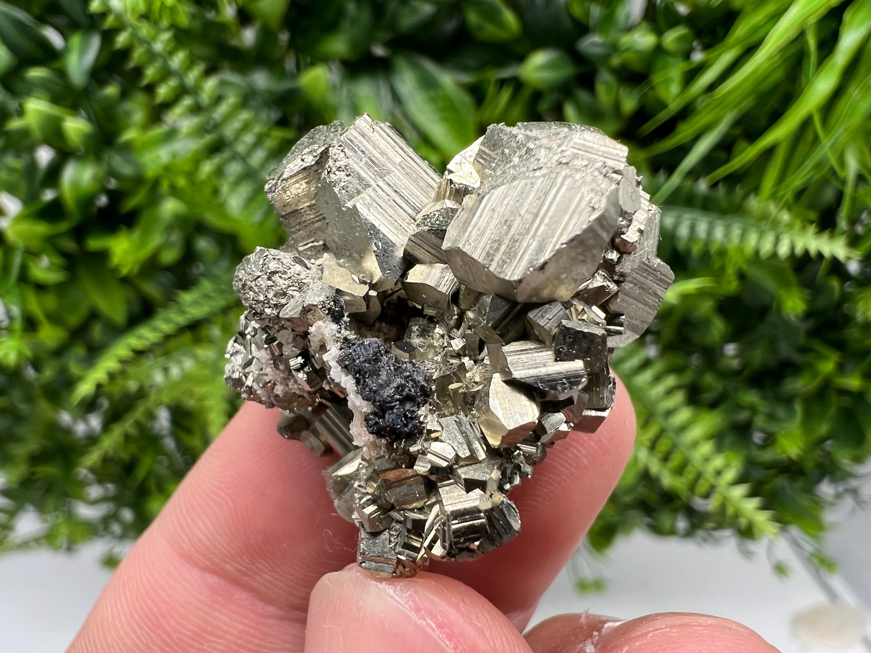 Wonderful Rainbow Pyrite whit Calcite,natural minerals souvenir Crystal,collection stone,rare minerals,home decor,Borieva Bulgaria