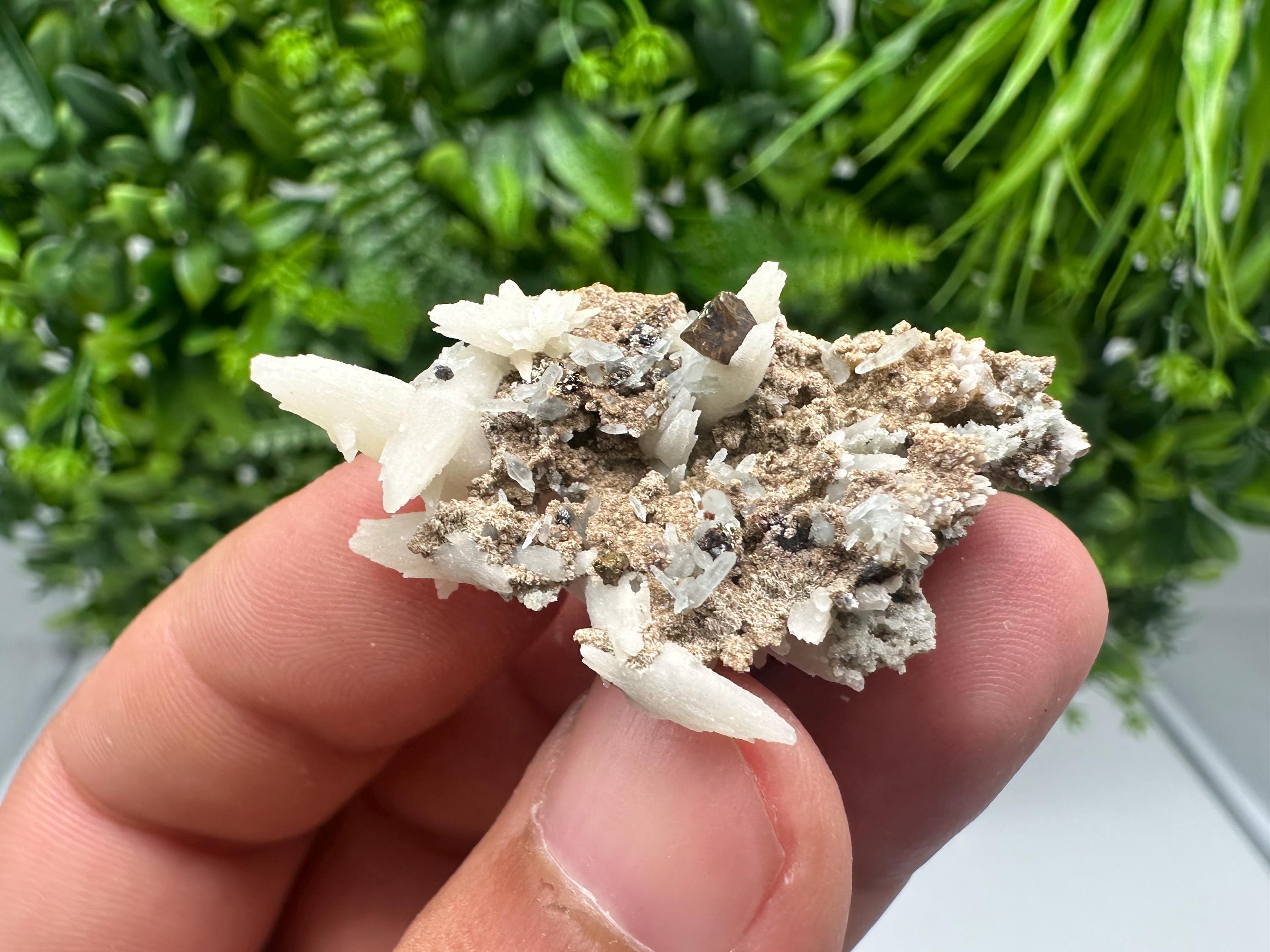 Rare Rainbow Pyrite Calcite Mineral Specimen, Madan Bulgaria