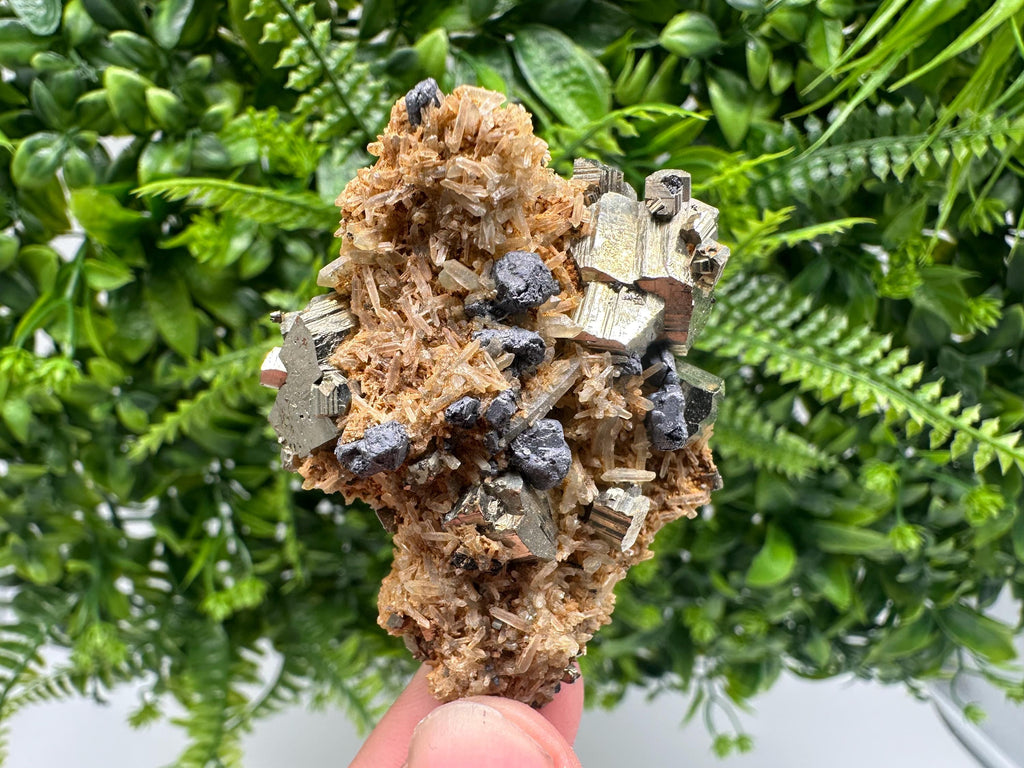 Galena Pyrite Quartz Mineral Specimen: Borieva Mine, Bulgaria
