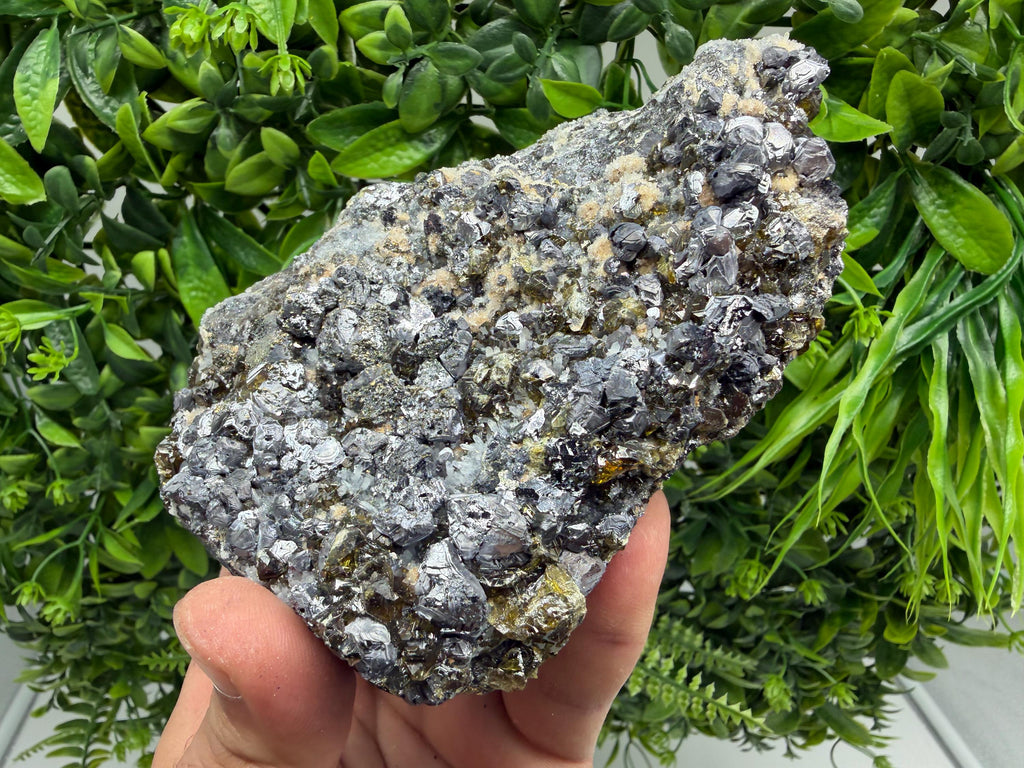 Sphalerite Cleiopfane on Quartz Mineral Specimen, Krushev Dol Mine, Bulgaria Home Decor Stone