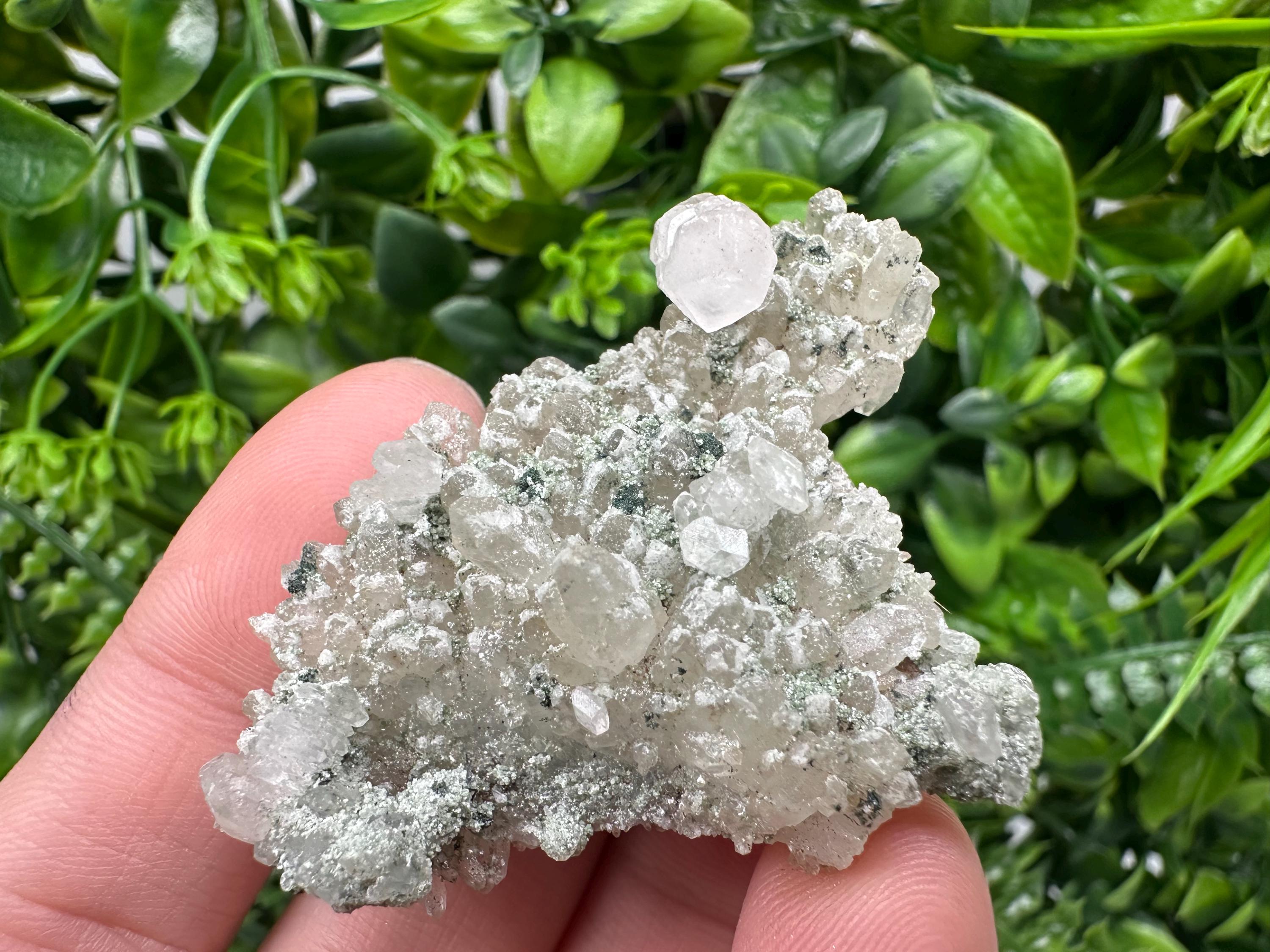 Transparent Quartz on Chlorite Matrix, Madan Bulgaria Mineral Specimen