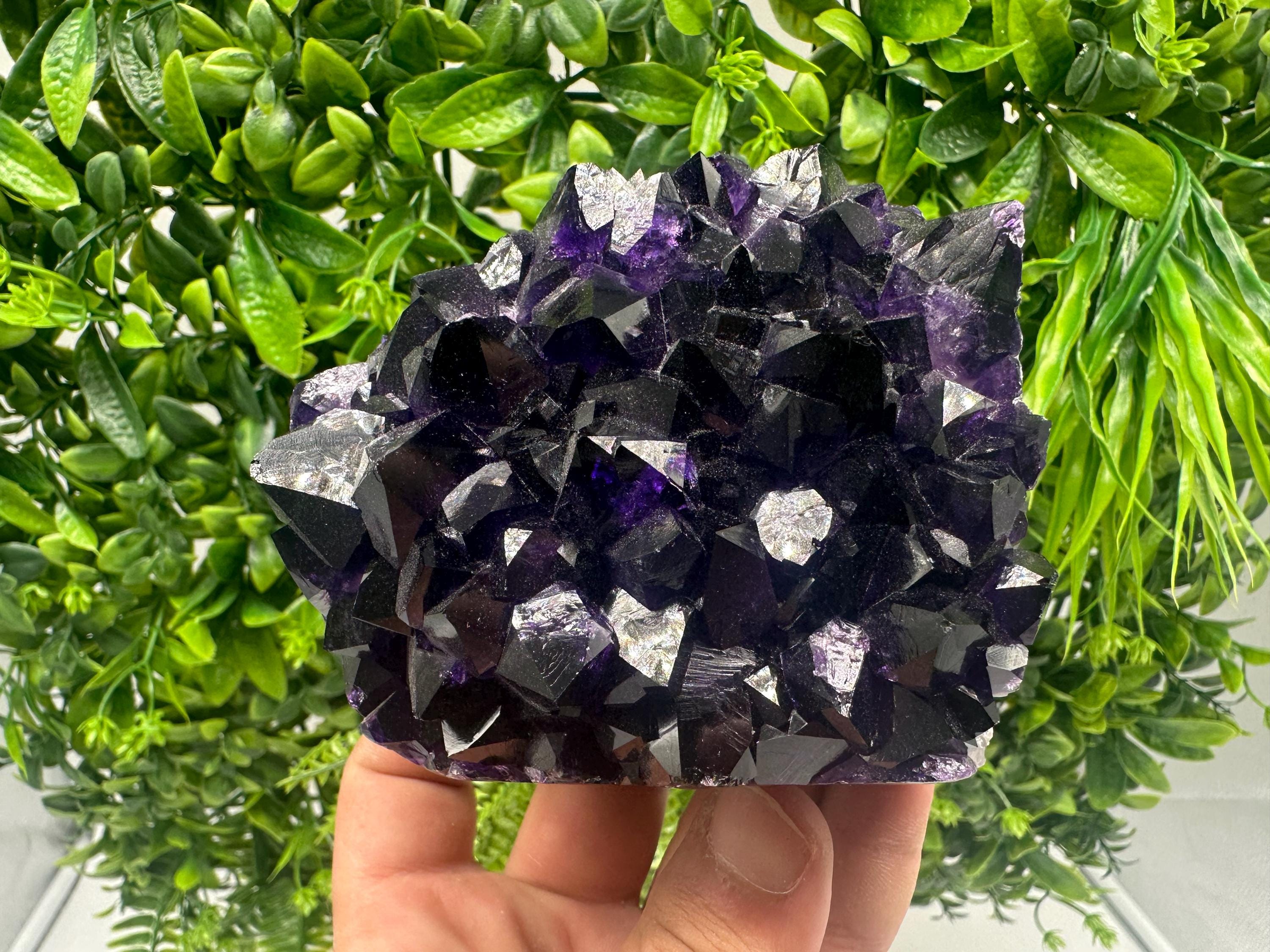 Uruguay Amethyst Crystal: Purple Quartz Home Decor, Energy Stone