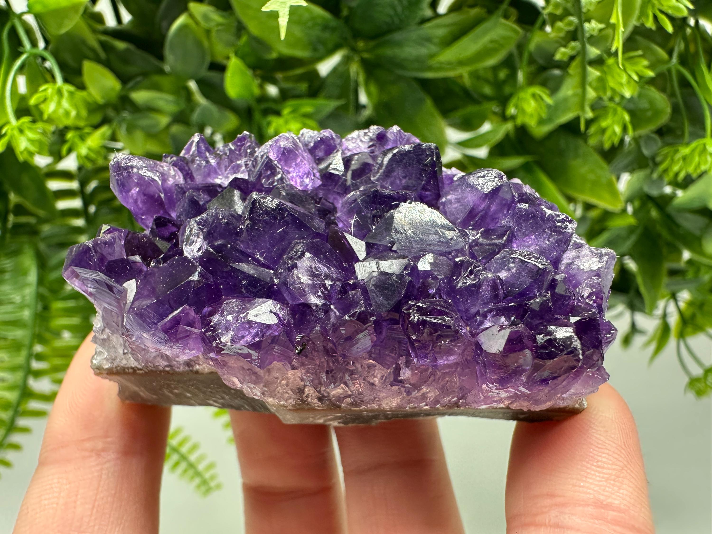 Uruguay Amethyst Crystal: Purple Quartz Home Decor, Energy Stone