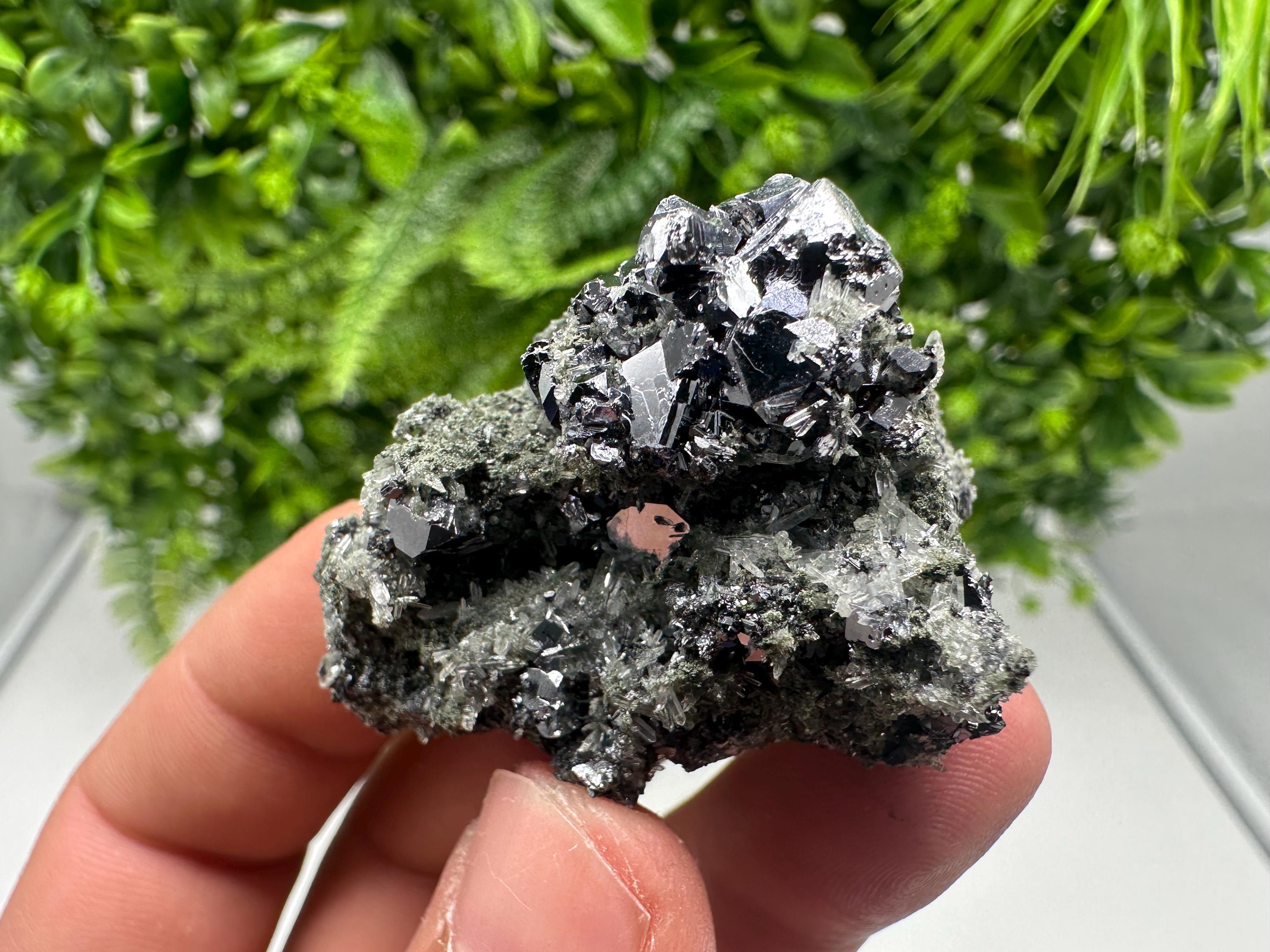 Collected Skeletal GALENA,Sphalerite,Quartz,Calcite from Krushev dol mine,Madan,Bulgaria,natural,collectible mineral specimen home decor
