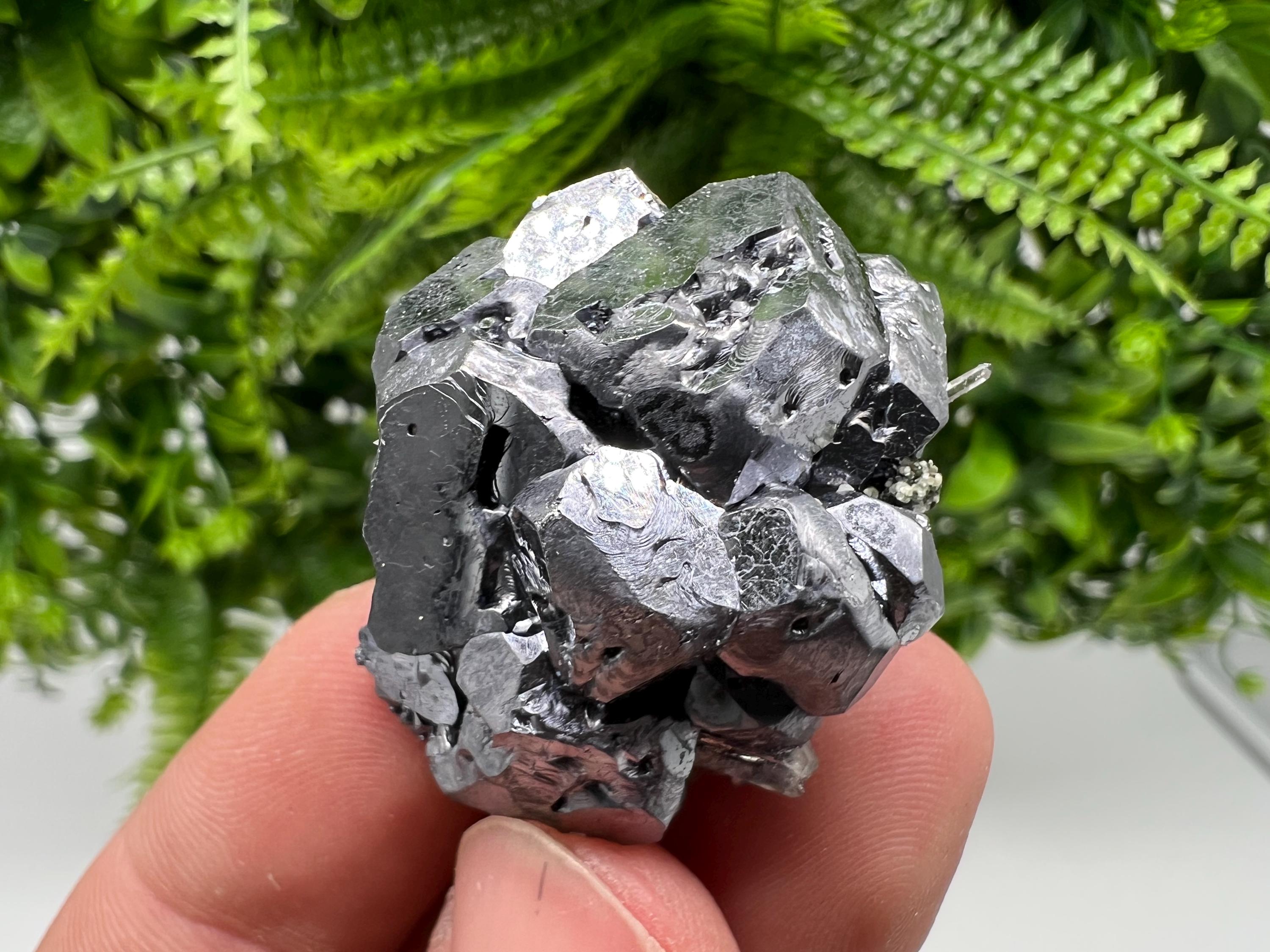 Skeletal Galena on Quartz, Borieva Mine Mineral Specimen
