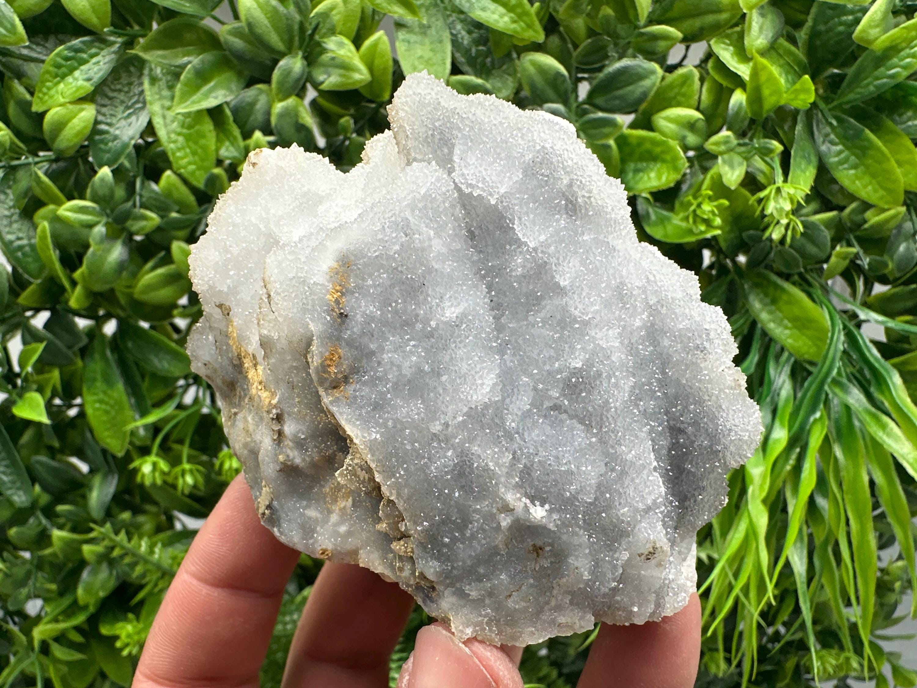 Blue Chalcedony Quartz with Chlorite Inclusions, Bulgarian Crystal Mineral