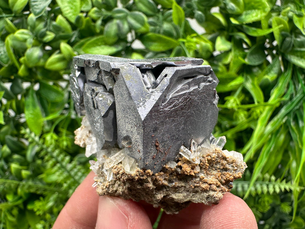 Skeletal Galena on Quartz, Borieva Mine Mineral Specimen