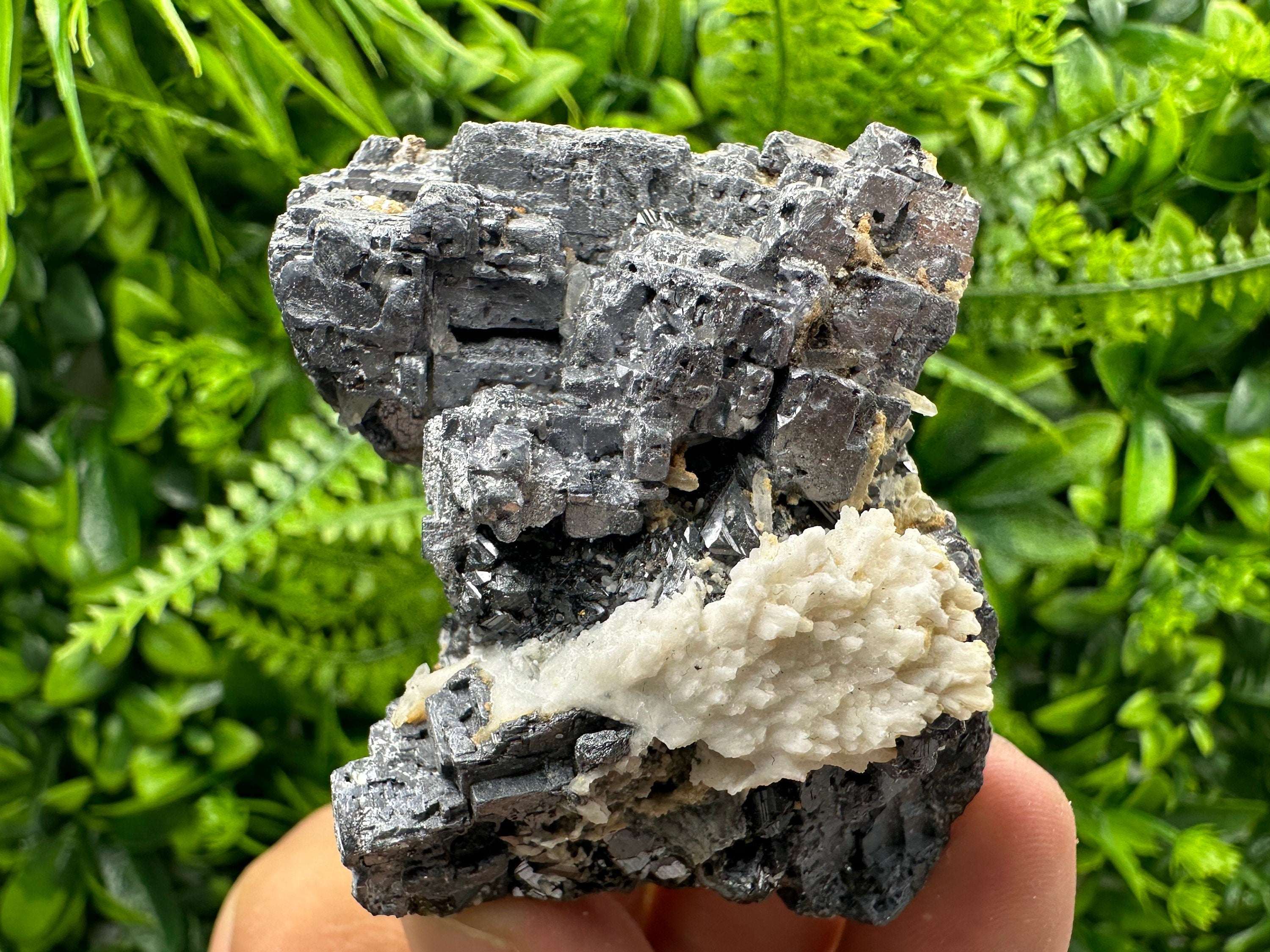 Rare Skeleton Galena Cluster: Natural Crystal Mineral Souvenir
