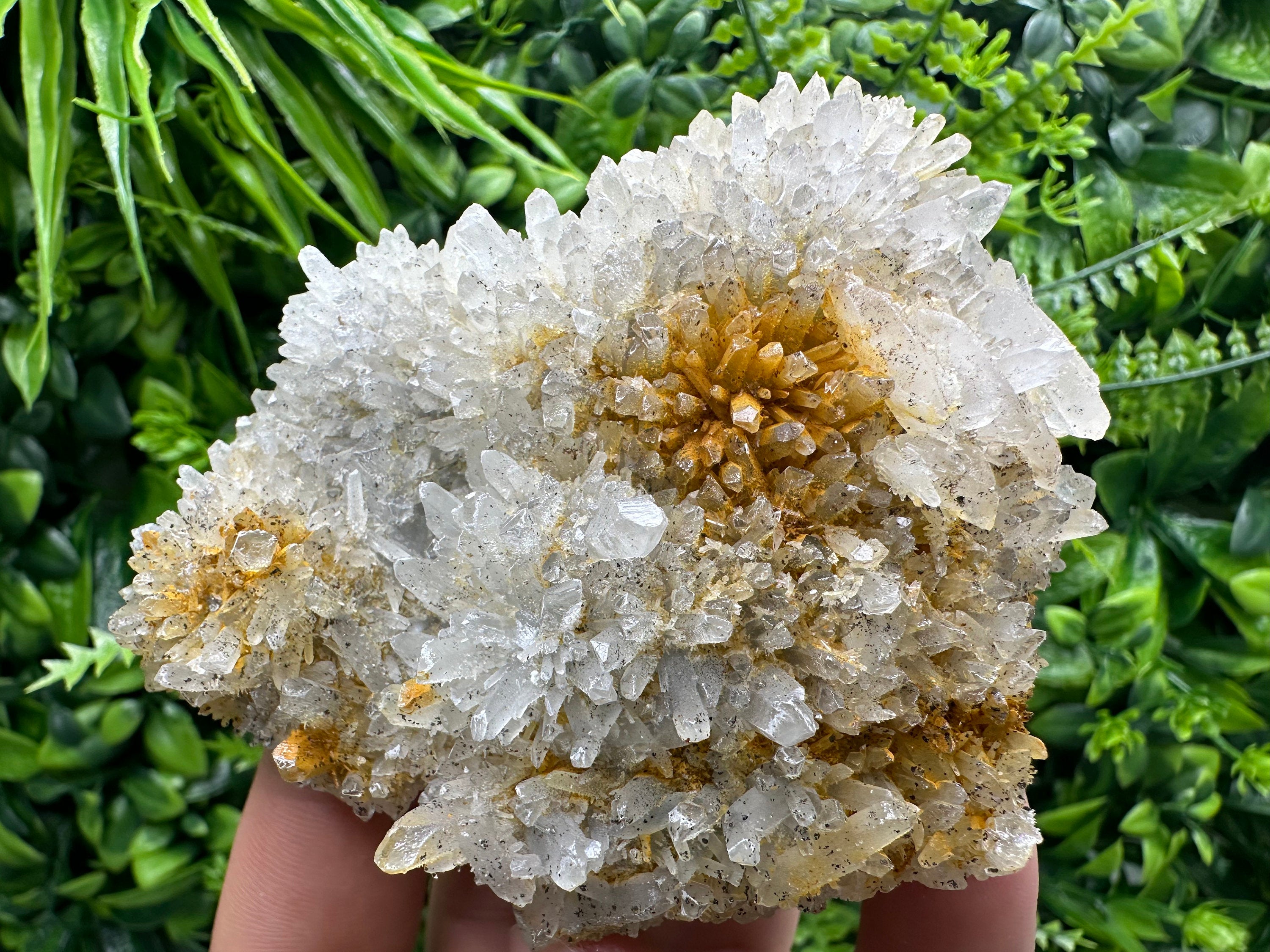Transparent Quartz Cluster with Mineral Inclusions, Bulgaria