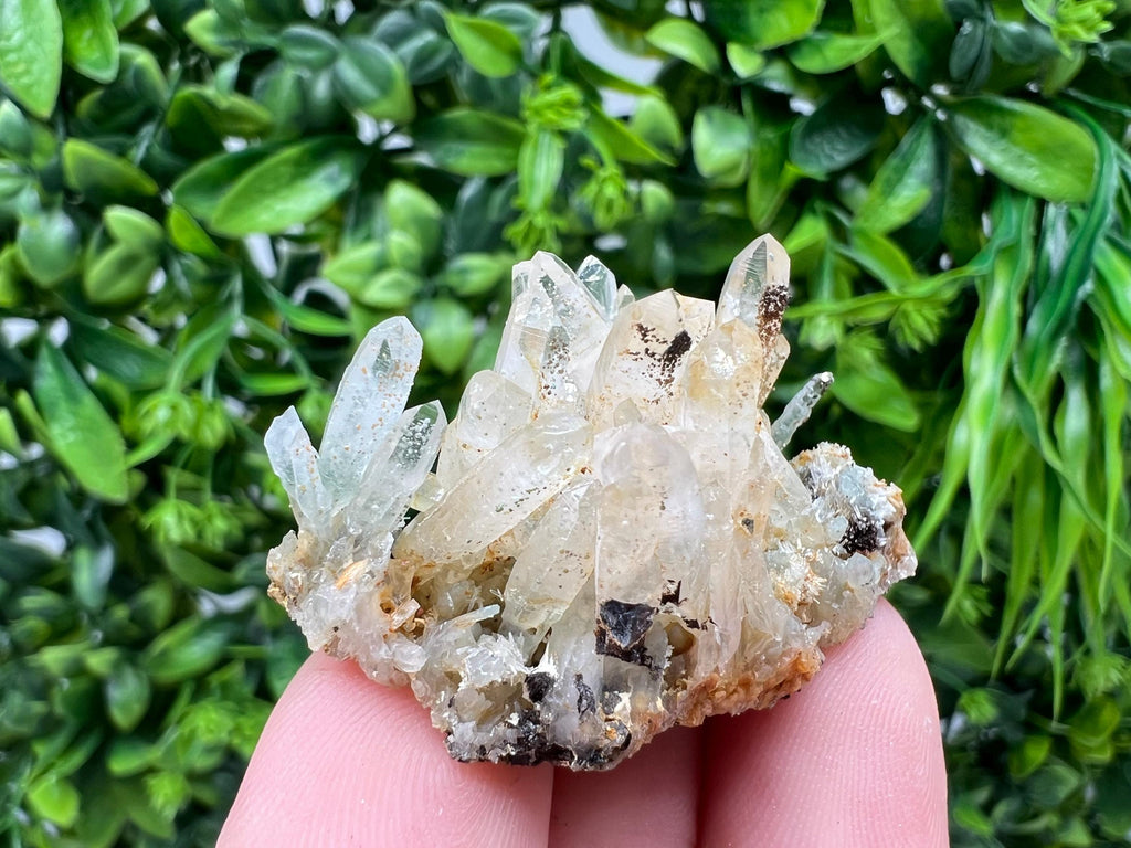 Bulgarian Quartz Mineral Specimen: Iron Oxide Limonite Inclusion