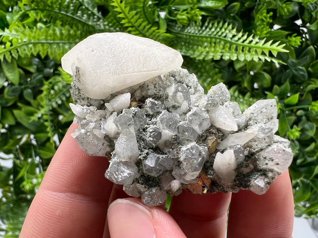 Quartz Calcite Rhodochrosite Cluster, Djurcovo Mine, Bulgaria