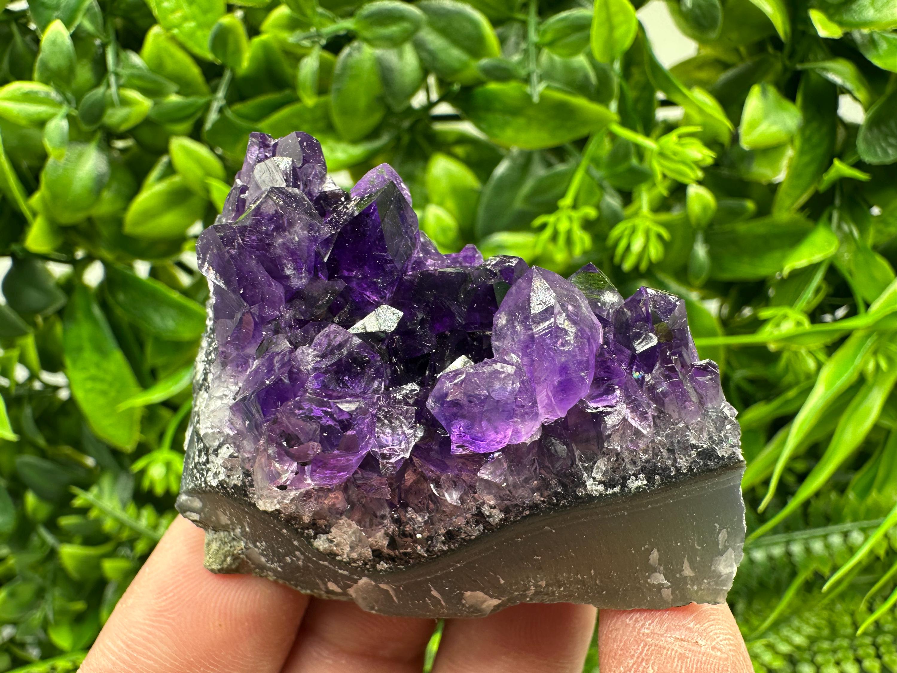 Uruguay Amethyst Cluster: Natural Purple Quartz Crystal, Home Decor