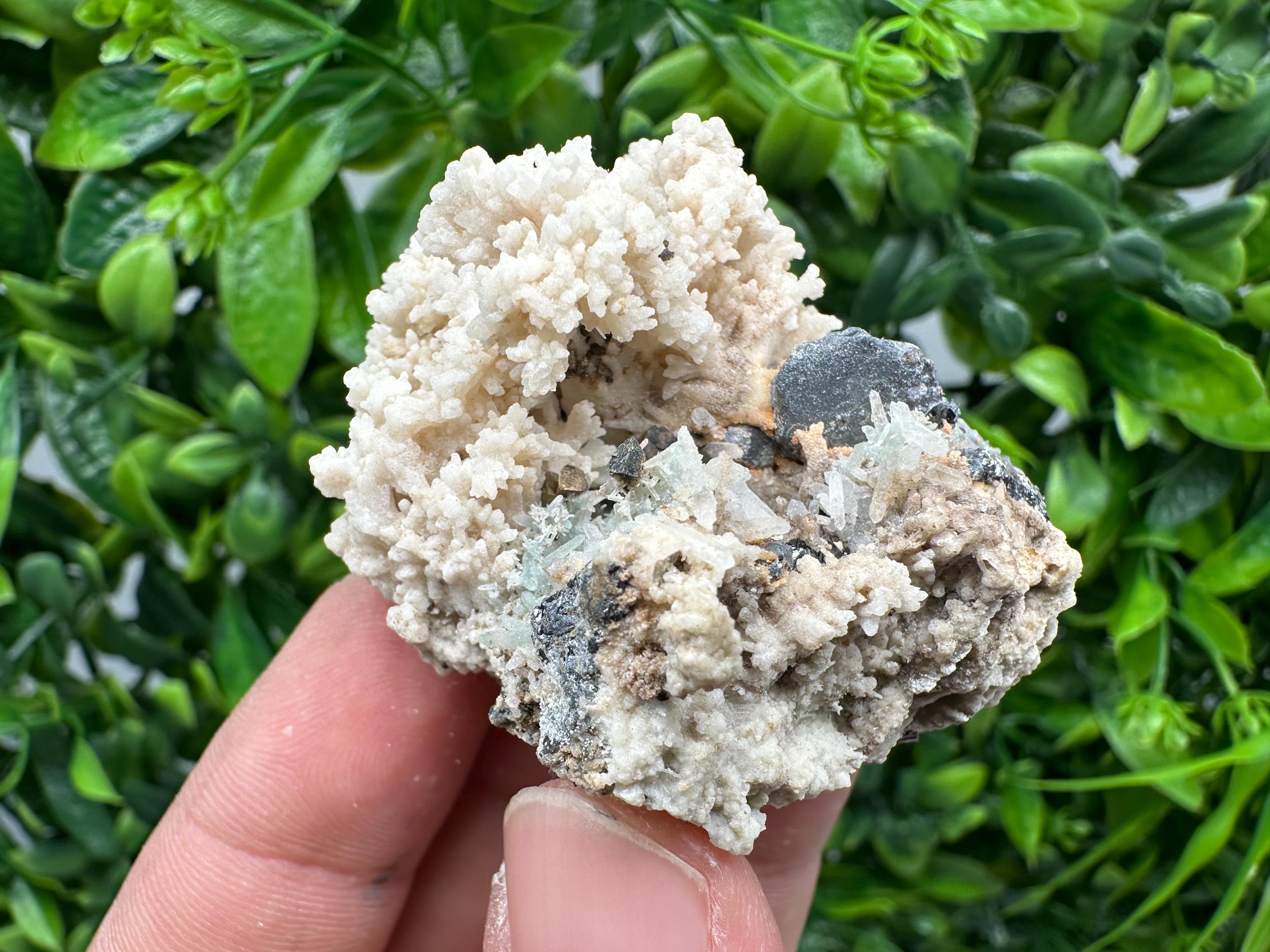Rare Calcite Galena Mineral Specimen, Madan Bulgaria Crystal Decor