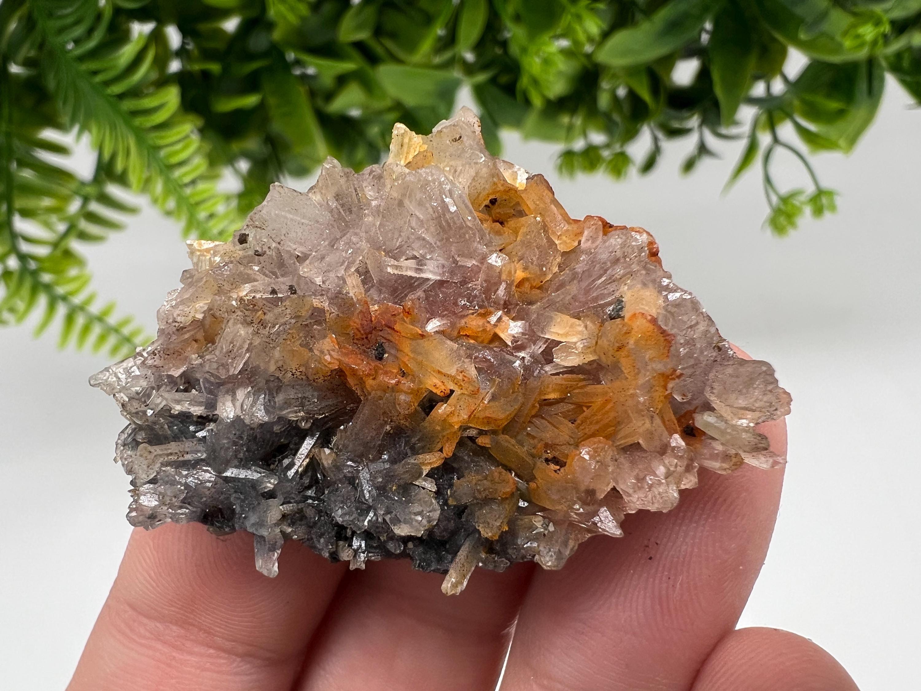 Bulgarian Quartz Mineral Specimen: Iron Oxide Limonite Inclusion