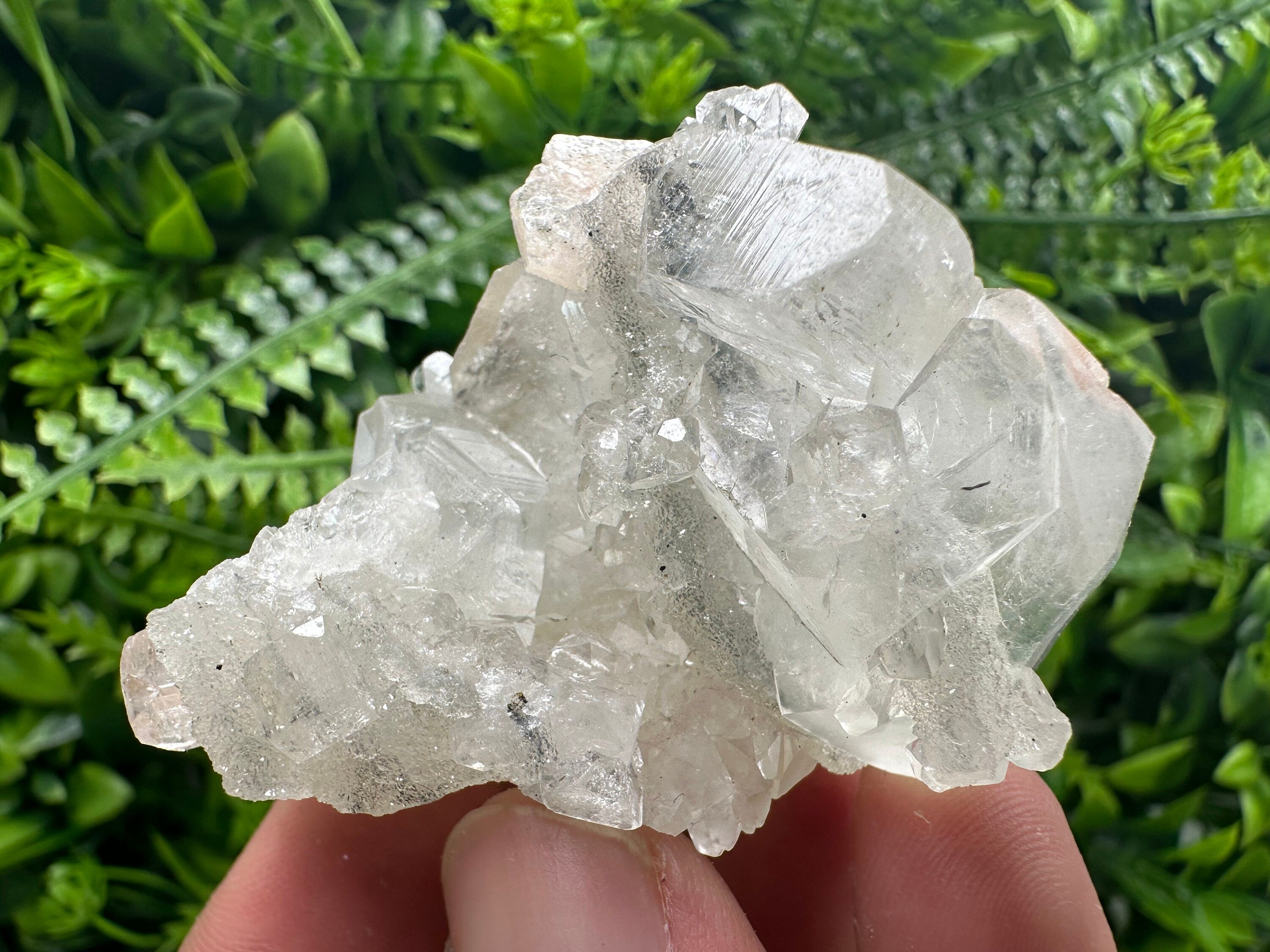 Apophyllite Stilbite on Chalcedony, India Mineral Specimen
