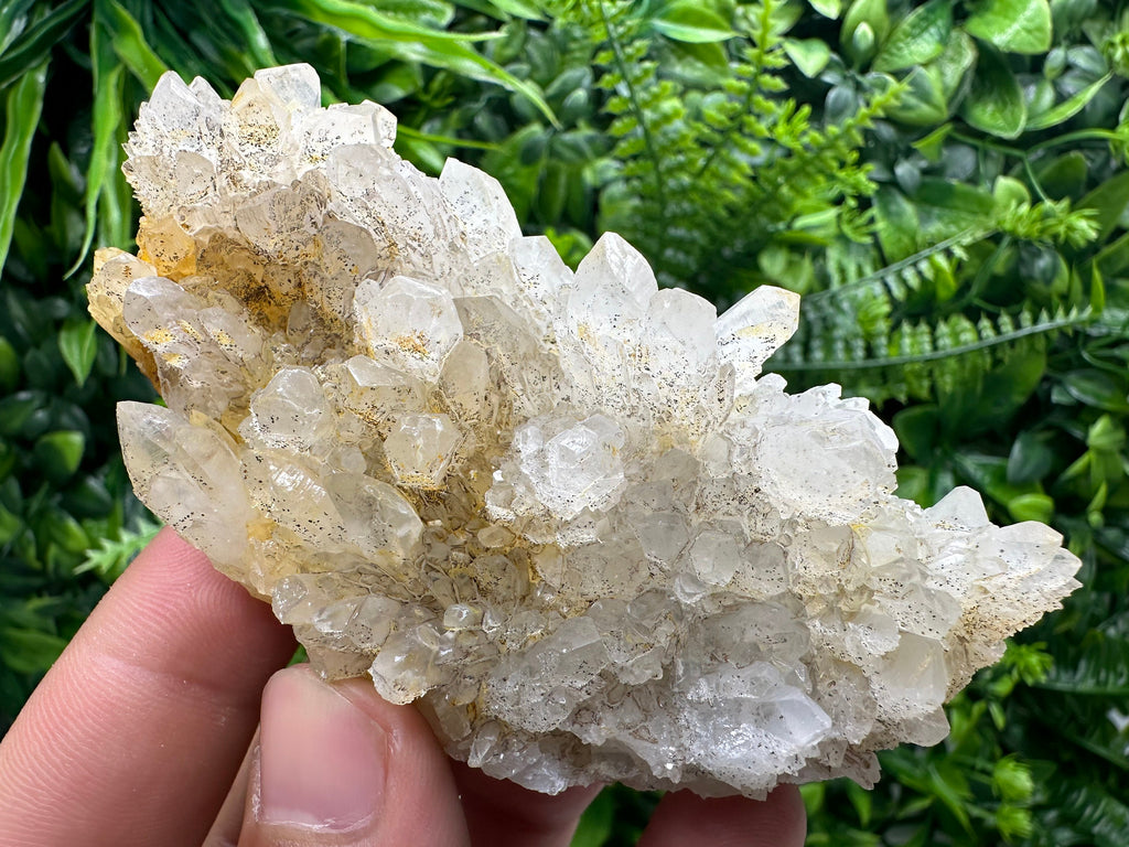 Transparent Quartz Cluster with Mineral Inclusions, Bulgaria