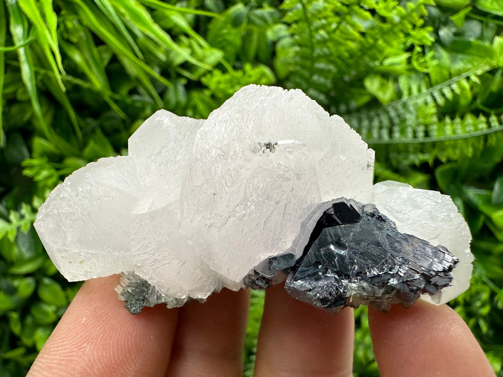 Fluorescent Calcite with Galena, Borieva Mine Crystal, Bulgaria