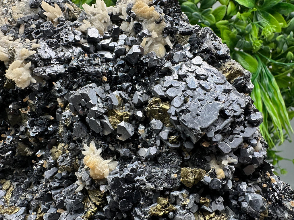 Galena Sphalerite Siderite on Quartz Mineral Specimen, Madan Bulgaria