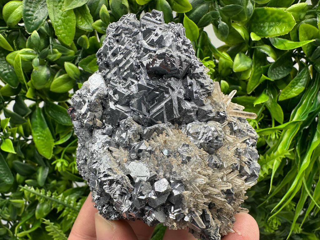 Galena Cluster with Quartz, Krushev Dol Mine, Bulgaria