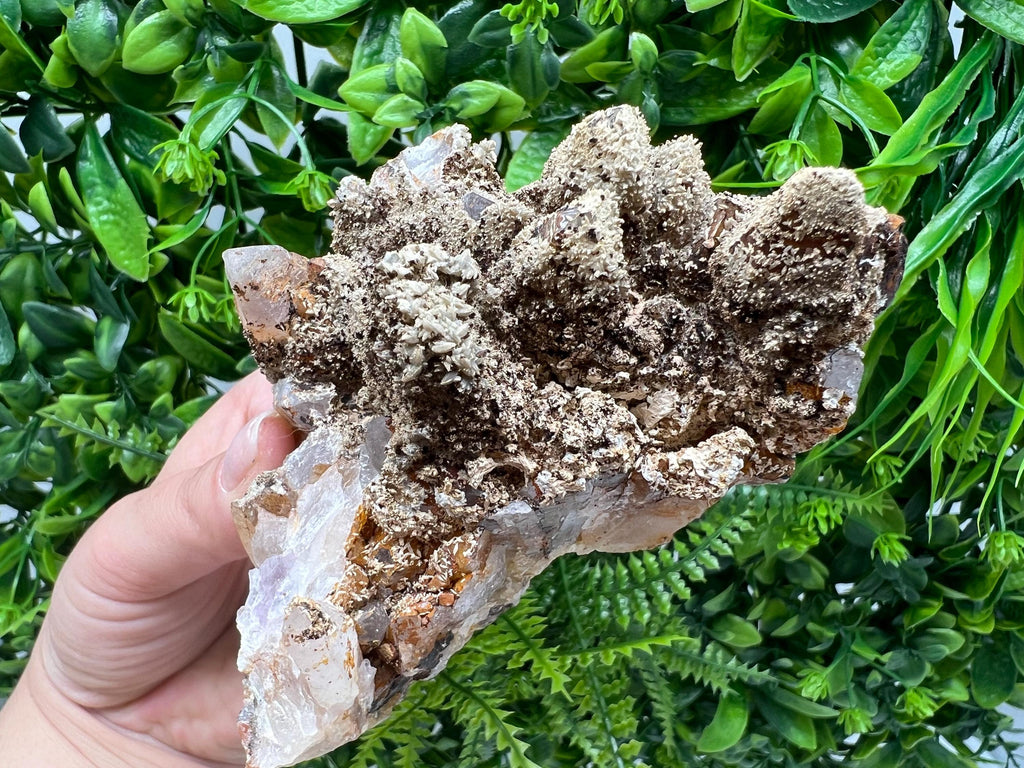 Rare Green/Yellow Pyromorphite and Hematite,on Quartz,from Bulgaria,Madjarovo mine, Natural Mineral ,Healing stone ,top collection,rock