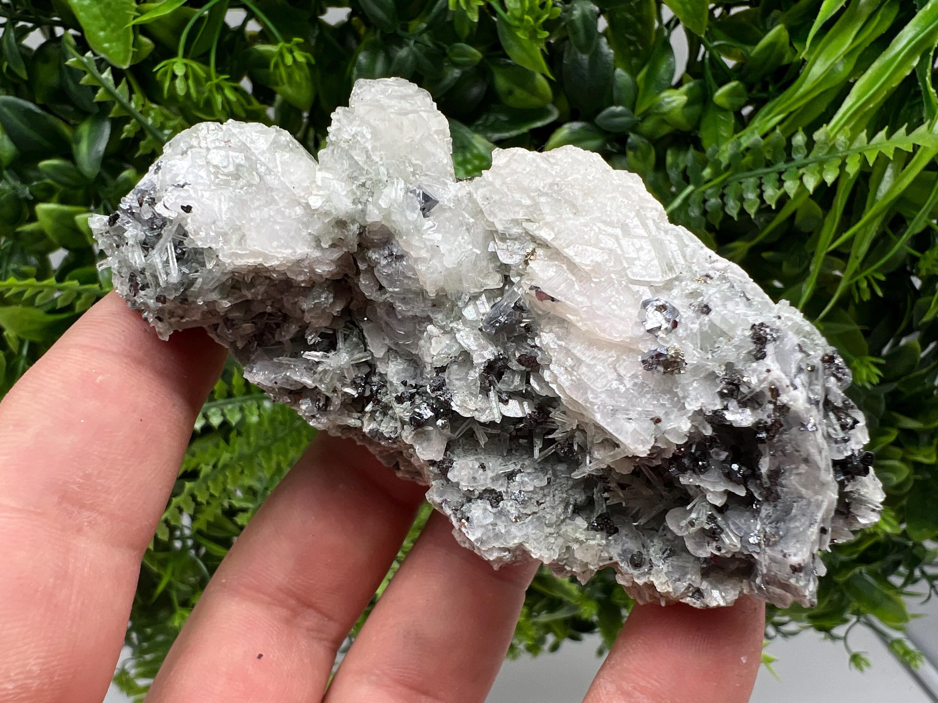 UV Mangano Calcite Crystal: Borieva Mine, Bulgaria - Home Decor Stone