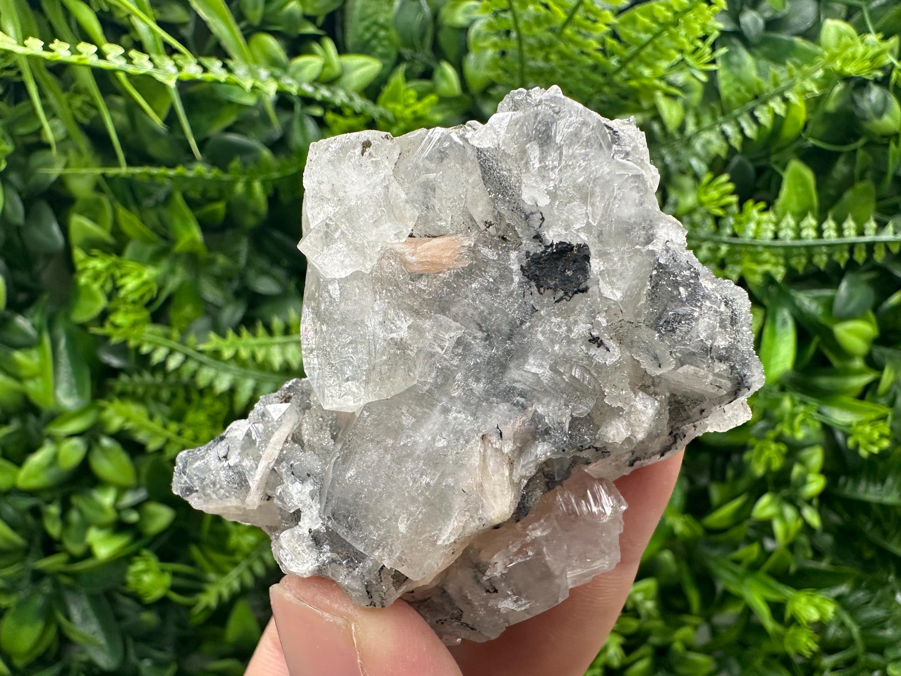 Apophyllite Stilbite on Chalcedony, India Mineral Specimen (6.5/6.5/3.5cm)