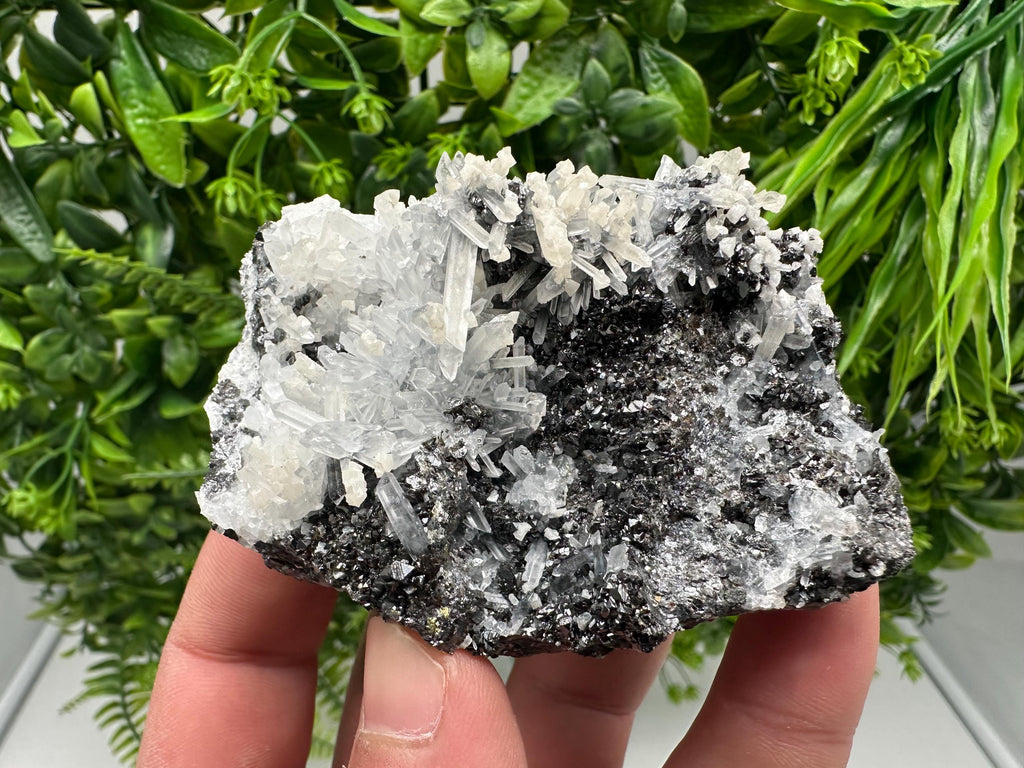 Quartz Calcite Sphalerite Mineral Specimen: Madan Bulgaria Home Decor Stone