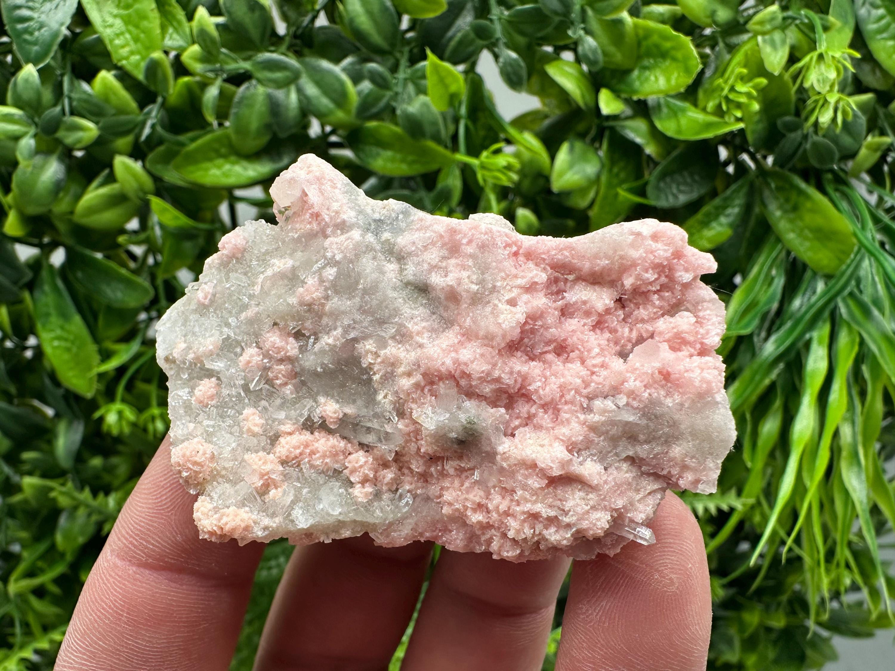 Rhodochrosite on Quartz, Starnica Mine, Bulgaria Crystal