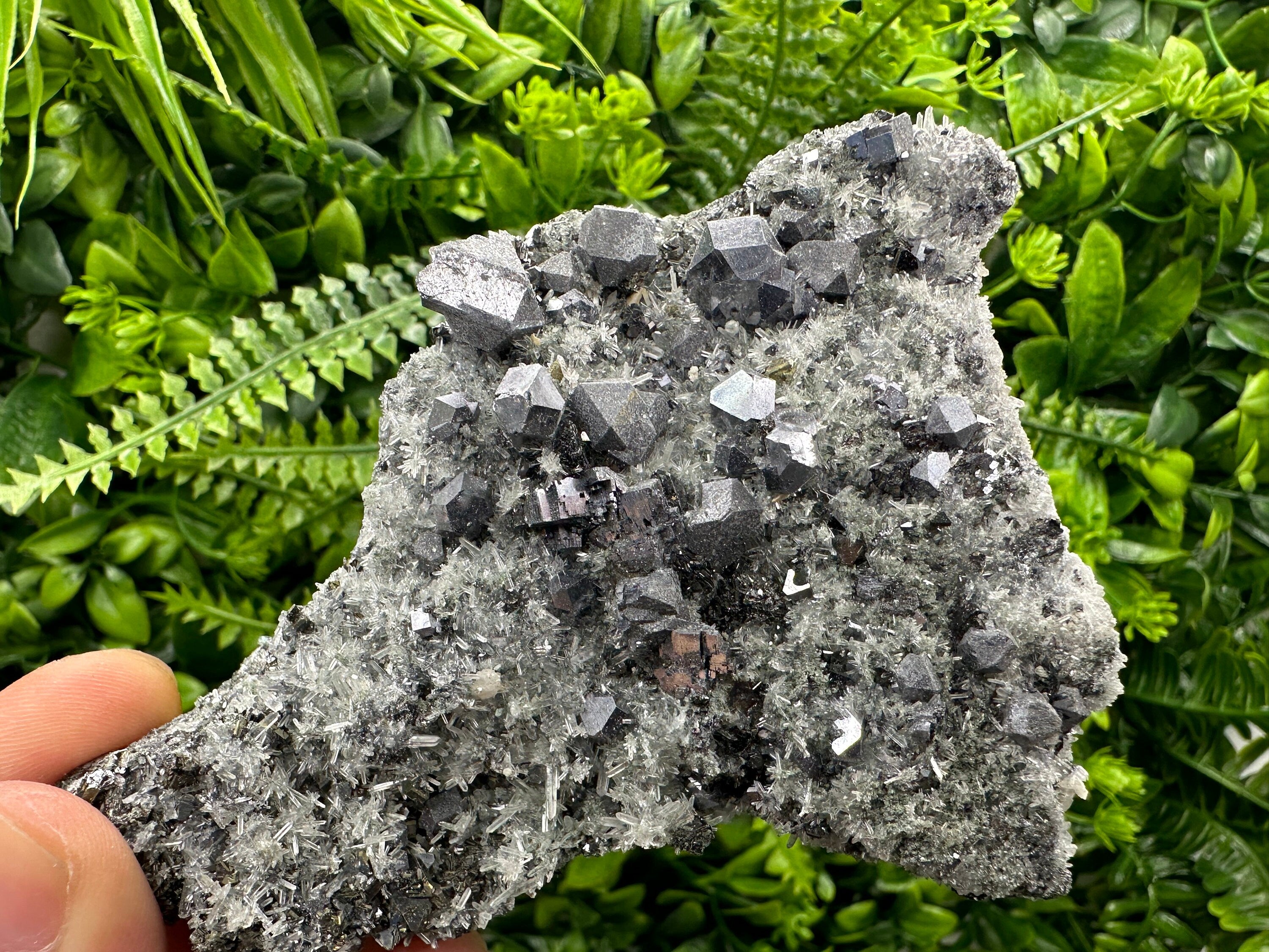 Galena with Sphalerite on Quartz, Bulgaria Mineral Specimen