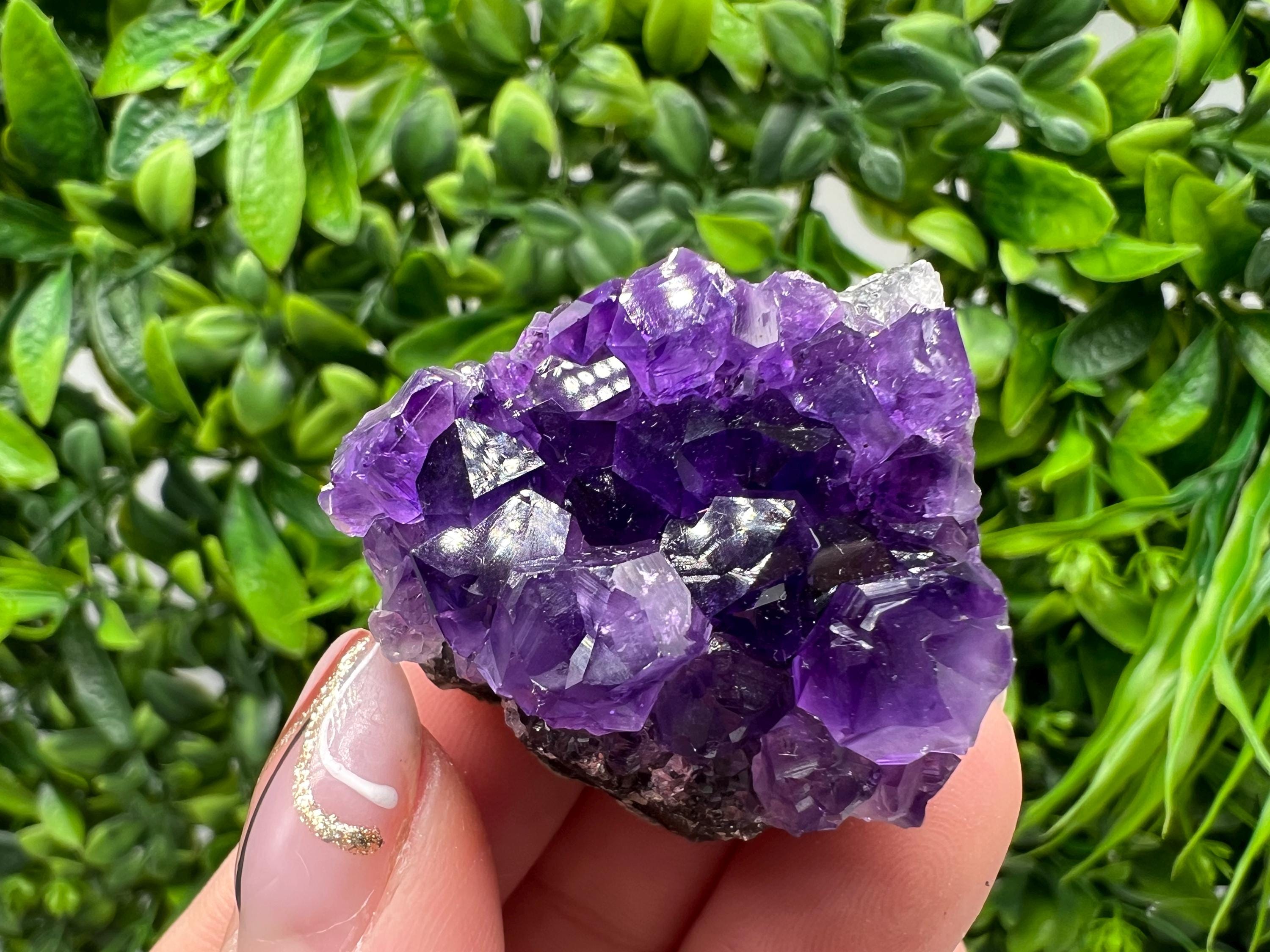 Uruguay Amethyst Crystal: Purple Quartz Home Decor, Energy Stone