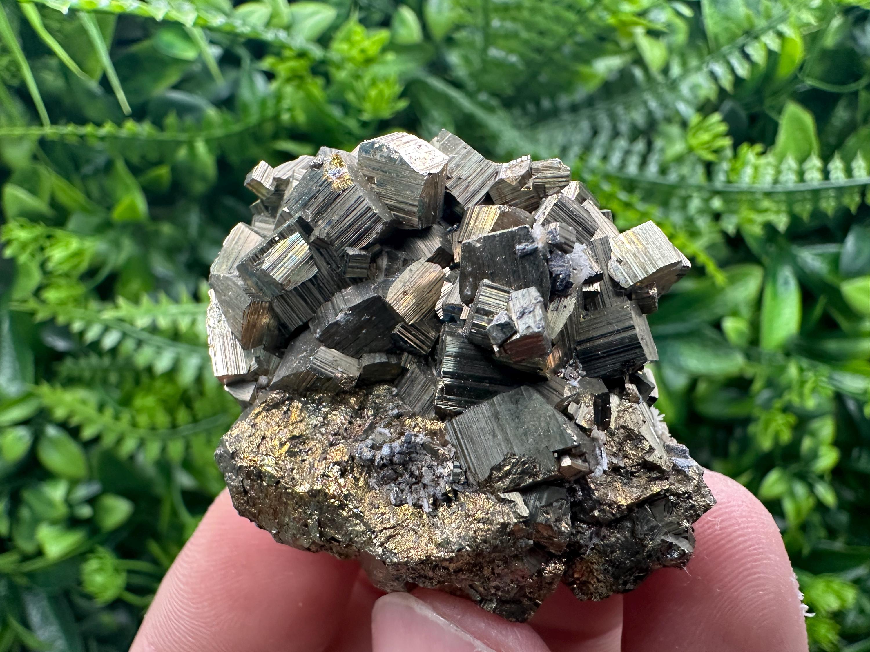 Rainbow Pyrite Cluster from Bulgaria: Home Decor Gift